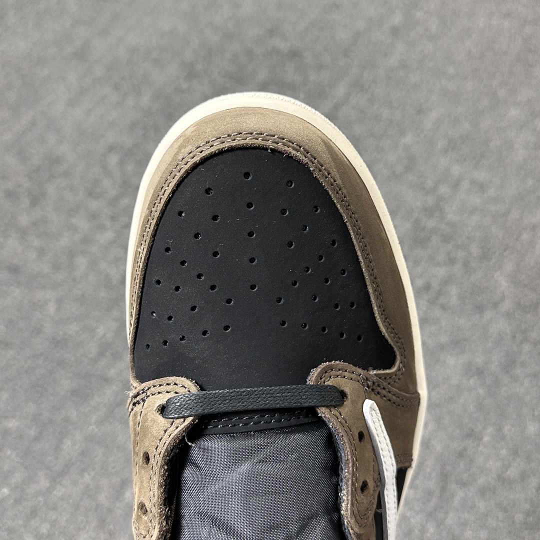 AJ1倒钩深棕尺码:40.5-47.5福利特价大厂纯原出品-TravisScottxAirJordan1