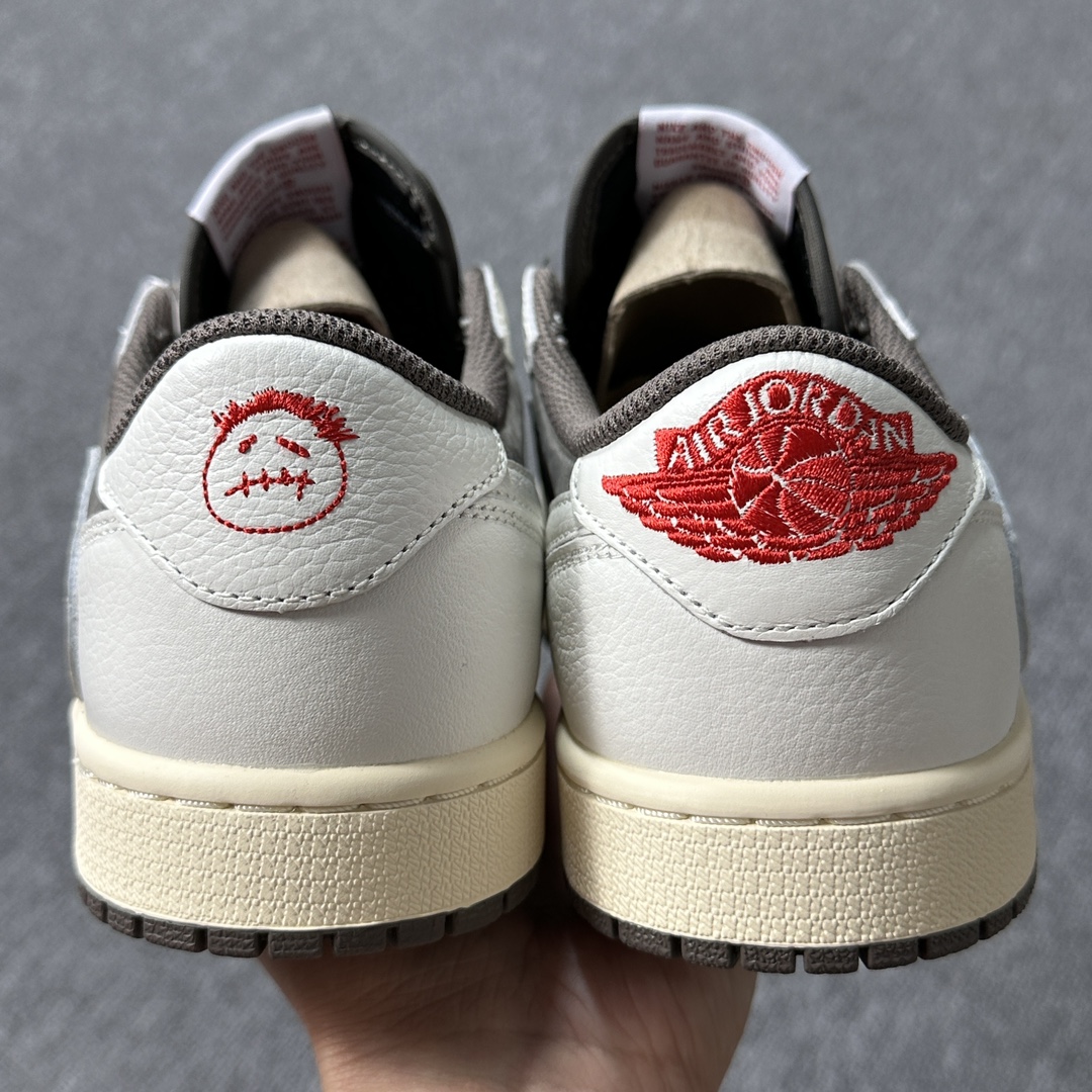 AJ1Low白棕倒钩纯原福利特价-TravisScottxAirJordan1ReverseMocha倒