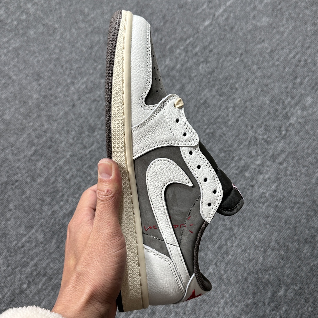 AJ1Low白棕倒钩纯原福利特价-TravisScottxAirJordan1ReverseMocha倒