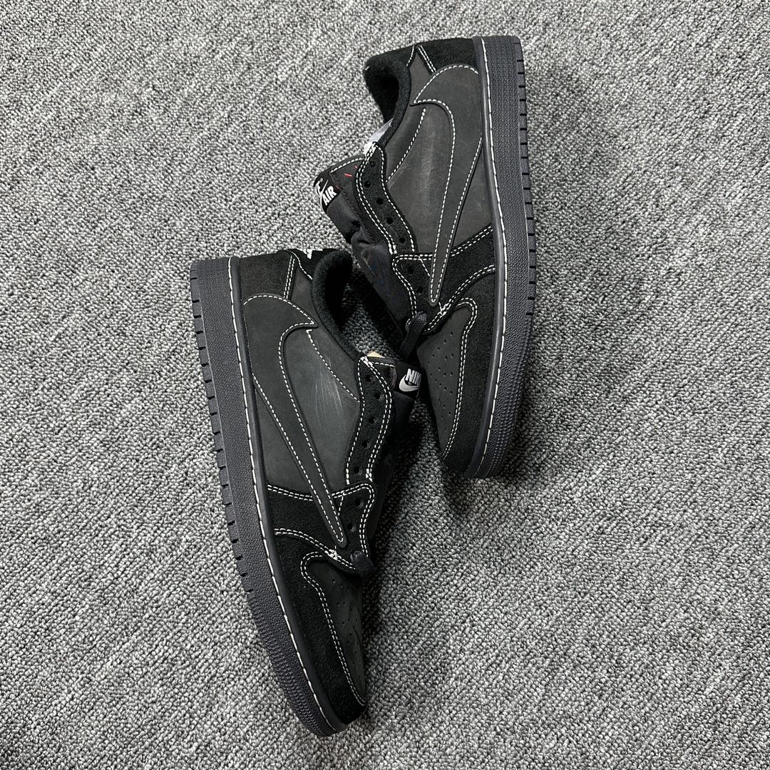 AJLow倒钩全黑尺码40-48.5有45.5纯原福利特价-TravisScottxAirJordan1