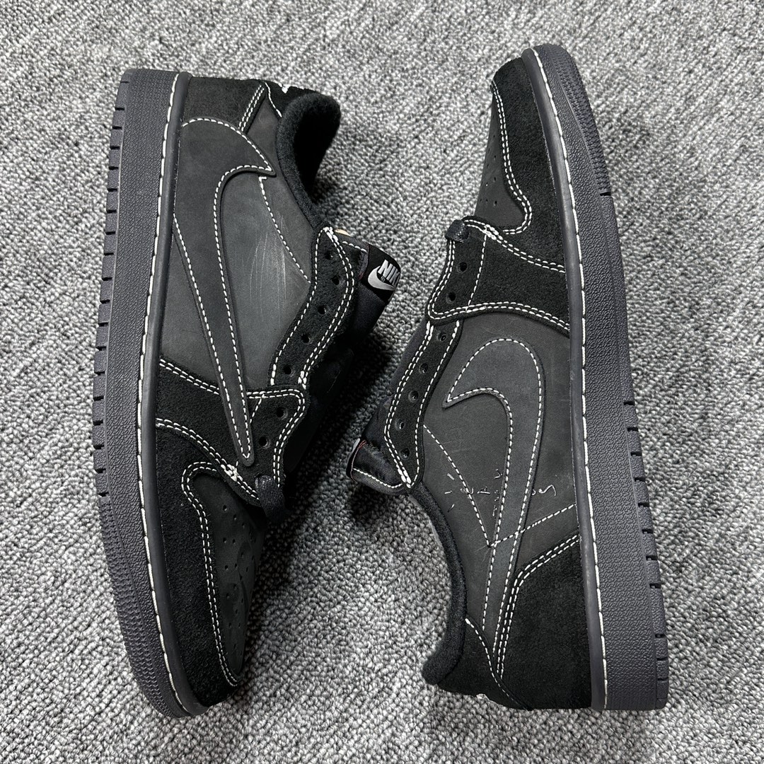 AJLow倒钩全黑尺码40-48.5有45.5纯原福利特价-TravisScottxAirJordan1