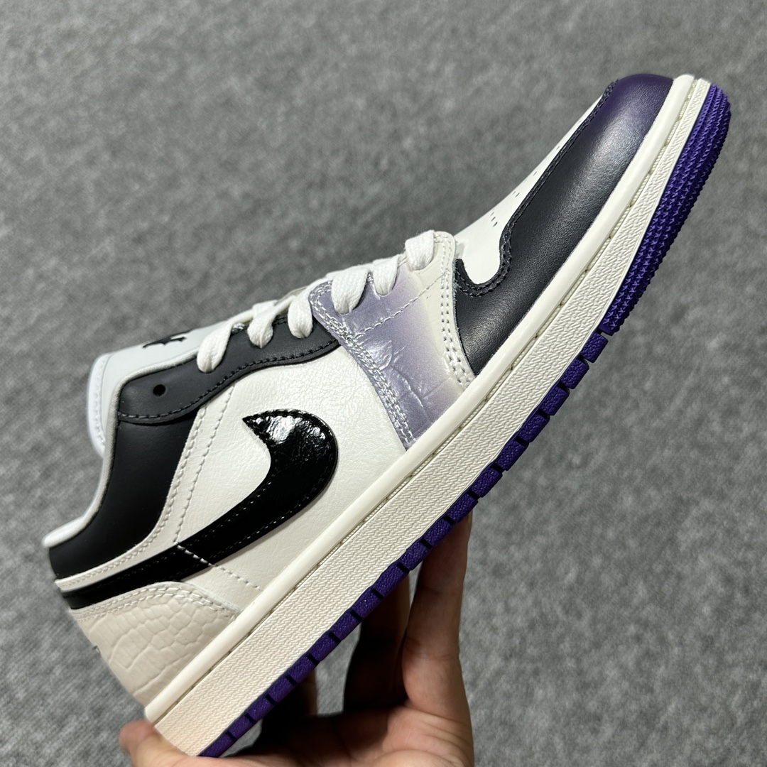 AJ1Mid低帮白紫黑！市售最强底帮！天花板品质！市面唯一正确版本全鞋正品原材料尺码:35.5-46全码