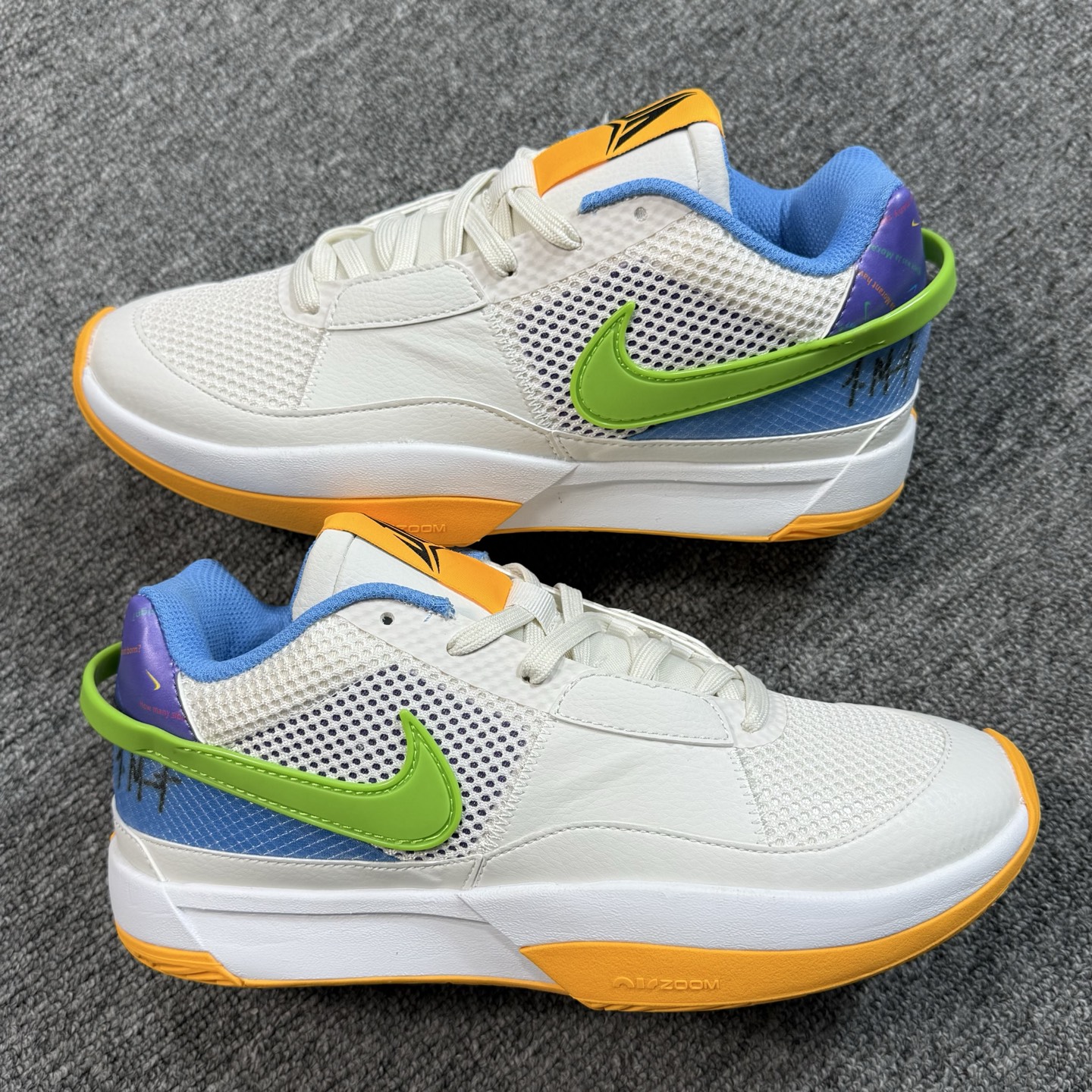 ♨️ 双十一重磅特价 市场知名版本 莫兰特 篮球鞋 灰蓝橙色！尺码39-47齐，♨️偏小0.5-1个尺码