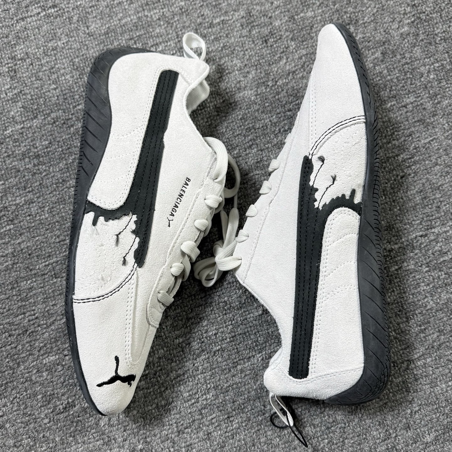 行业天花板✊PUMA x Balenciaga巴黎世家 Speedcat 白色！尺码36-46全码出货！