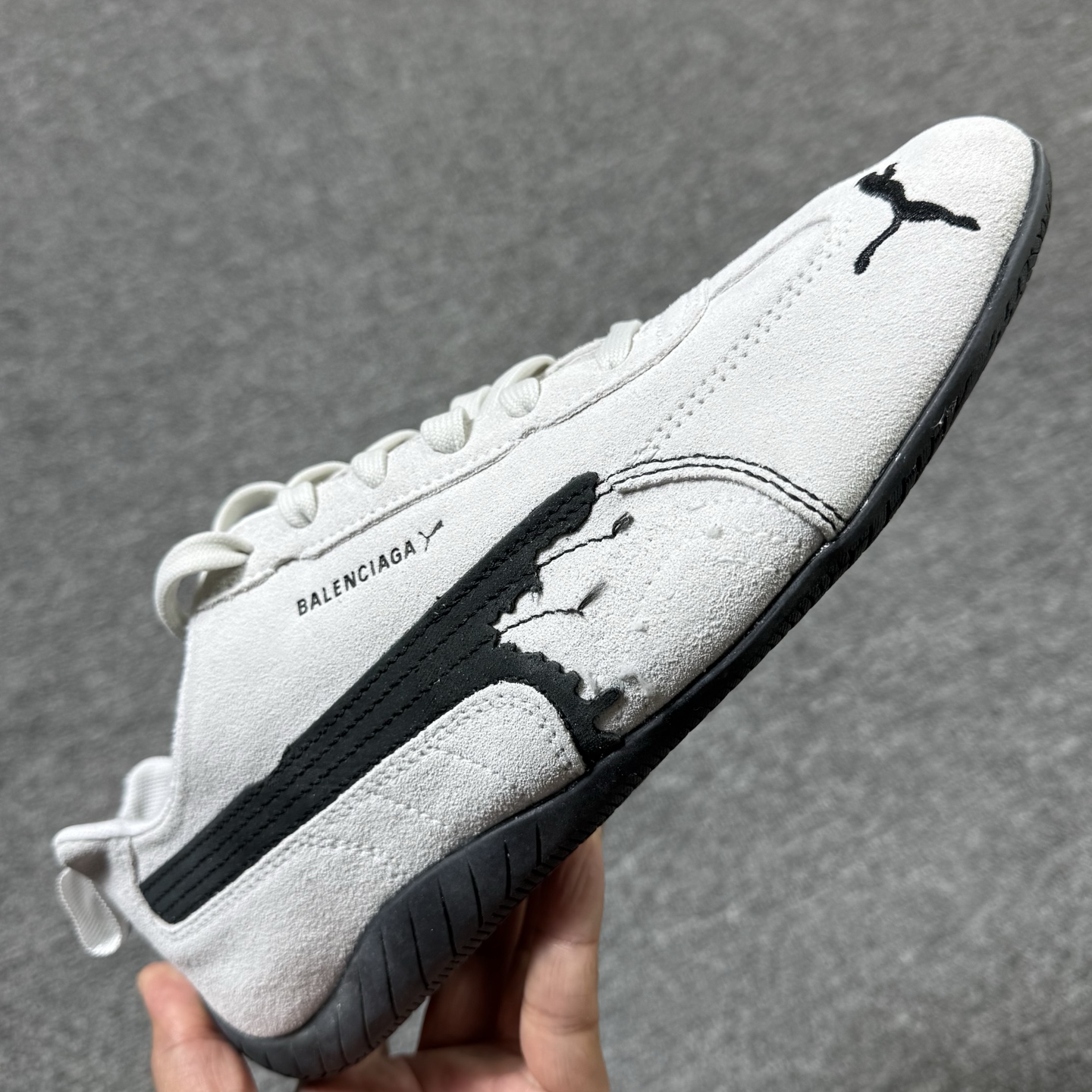 行业天花板✊PUMA x Balenciaga巴黎世家 Speedcat 白色！尺码36-46全码出货！