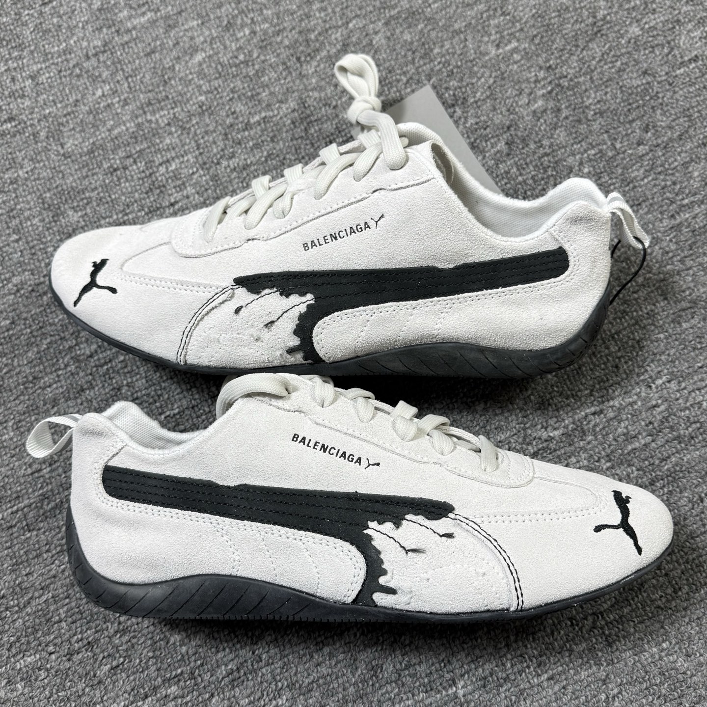 行业天花板✊PUMA x Balenciaga巴黎世家 Speedcat 白色！尺码36-46全码出货！