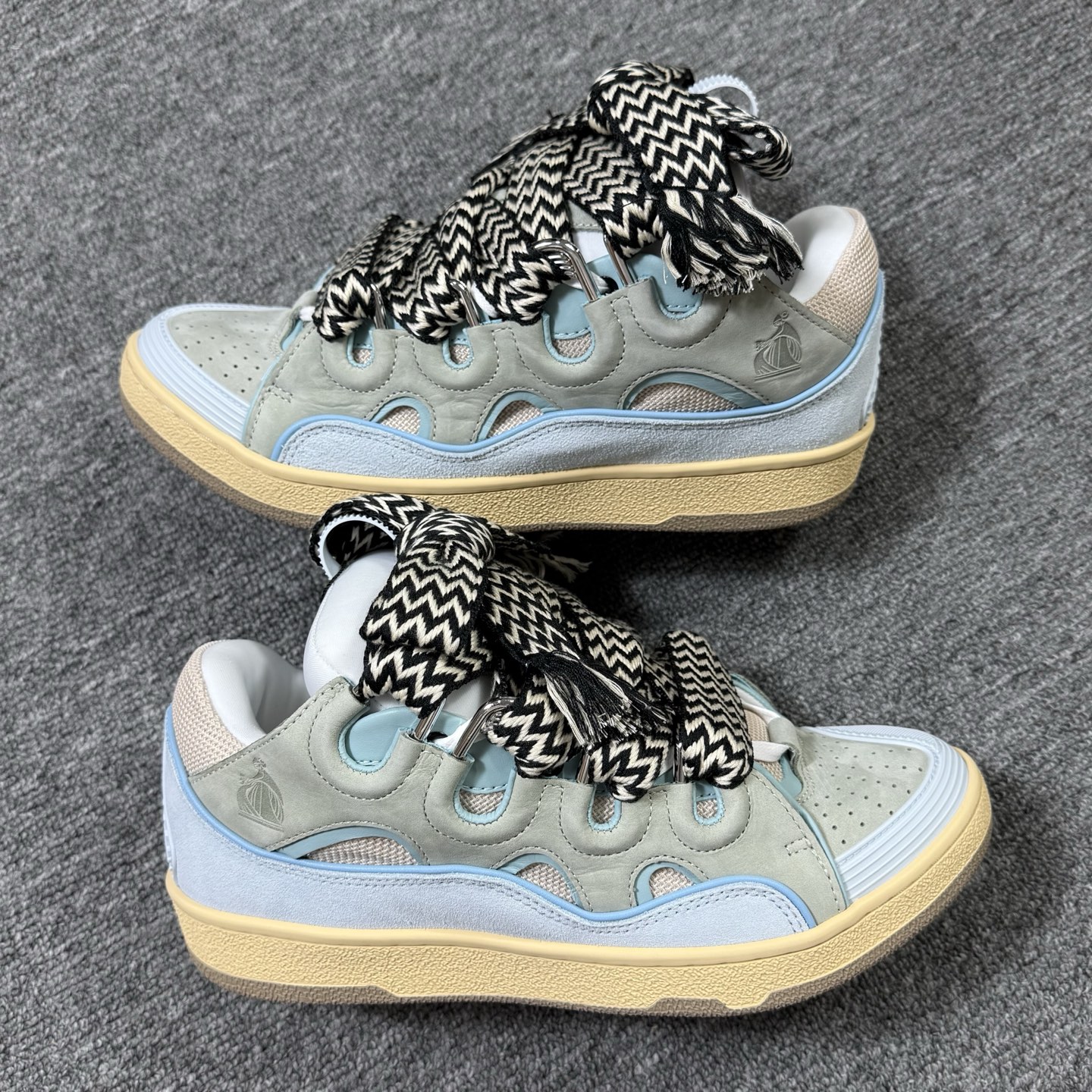 OG版本顶级 浪凡 面包鞋 Curb Leather 蓝色 货号FM-SKRK11-DRAG-A2121 男女 Lanvin