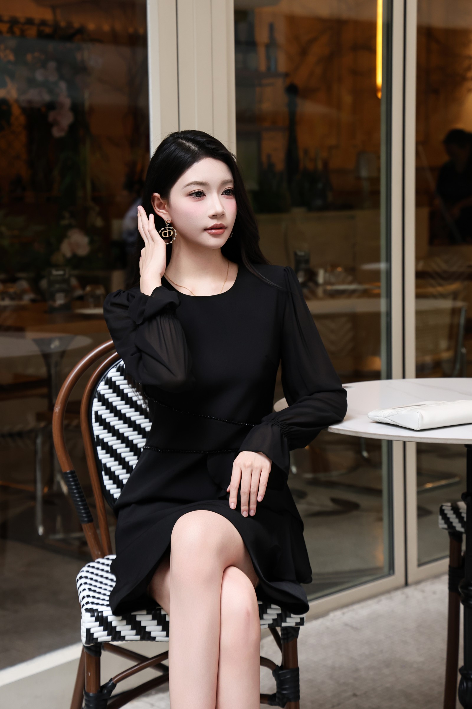 Elegant Chanel-Style Beaded Dress with Ruffle Hem - Chic & Slimming 8 a1756609879405 6606