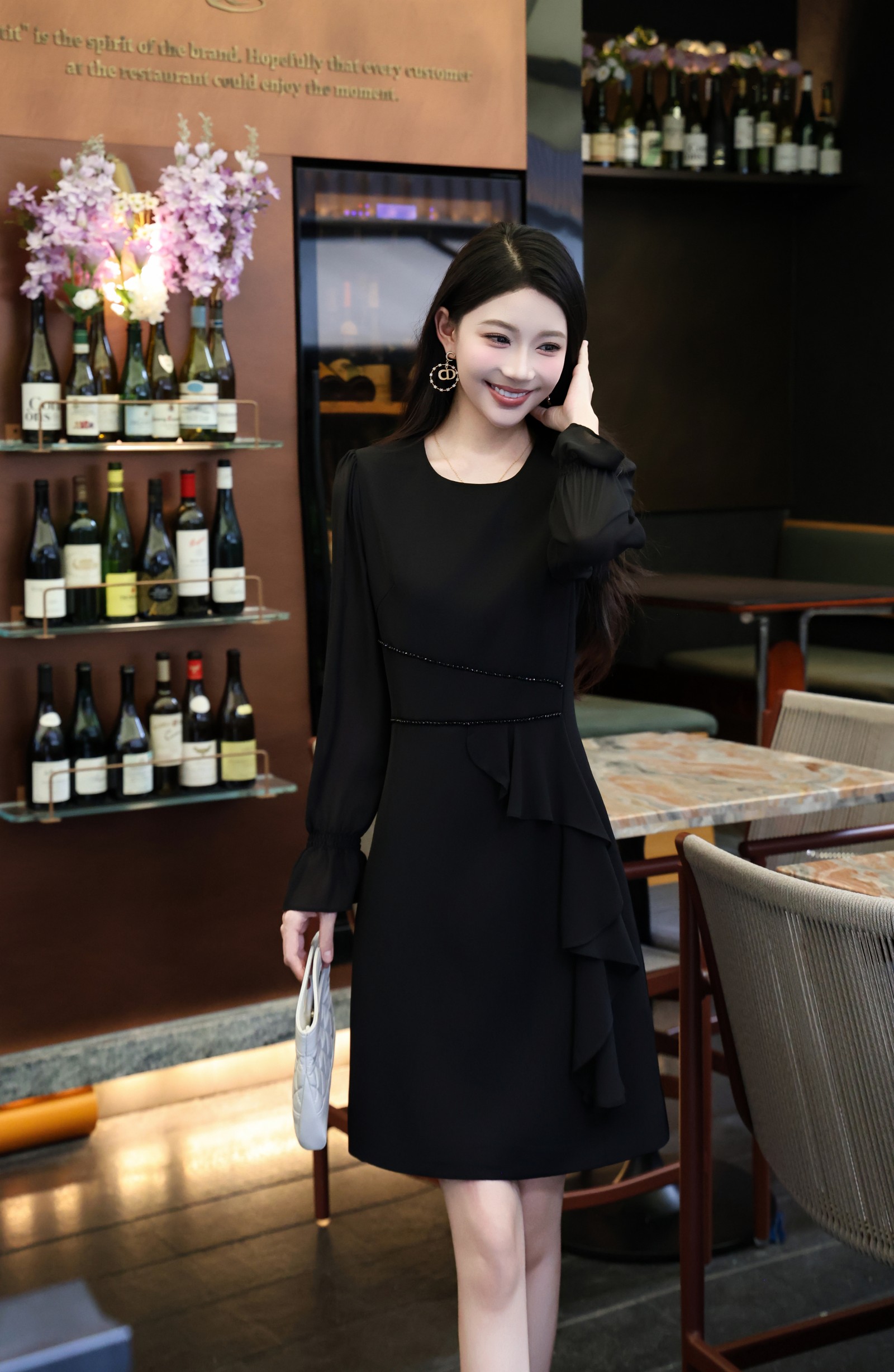 Elegant Chanel-Style Beaded Dress with Ruffle Hem - Chic & Slimming 9 a1756609879595 3248