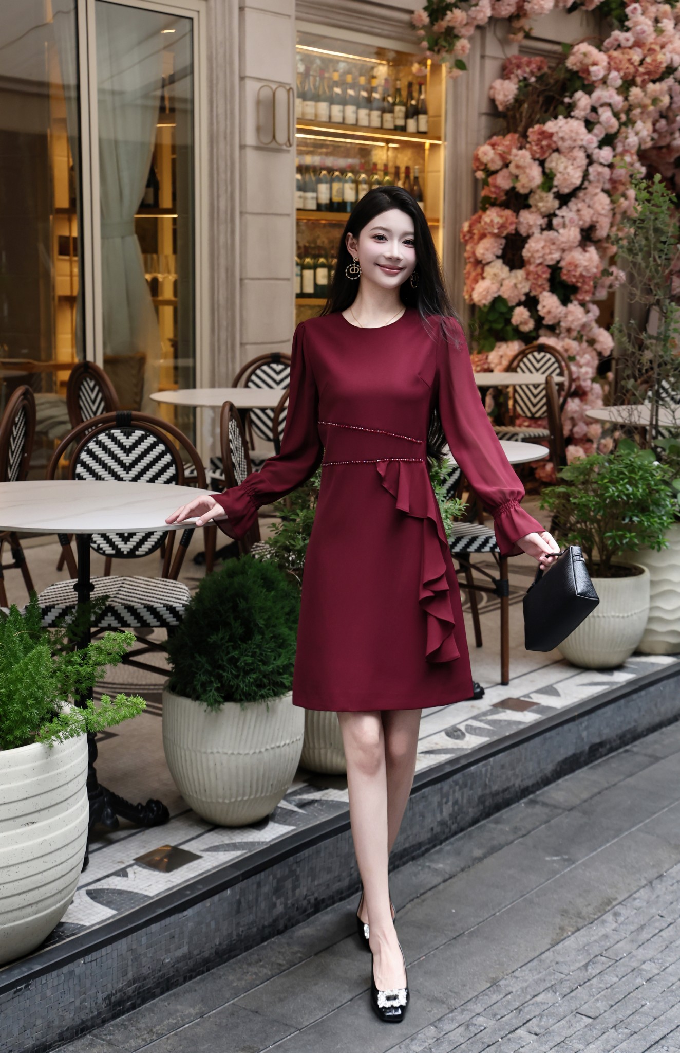 Elegant Chanel-Style Beaded Cocktail Dress with Ruffle Hem - Perfect for Parties 4 a1756610540190 6258