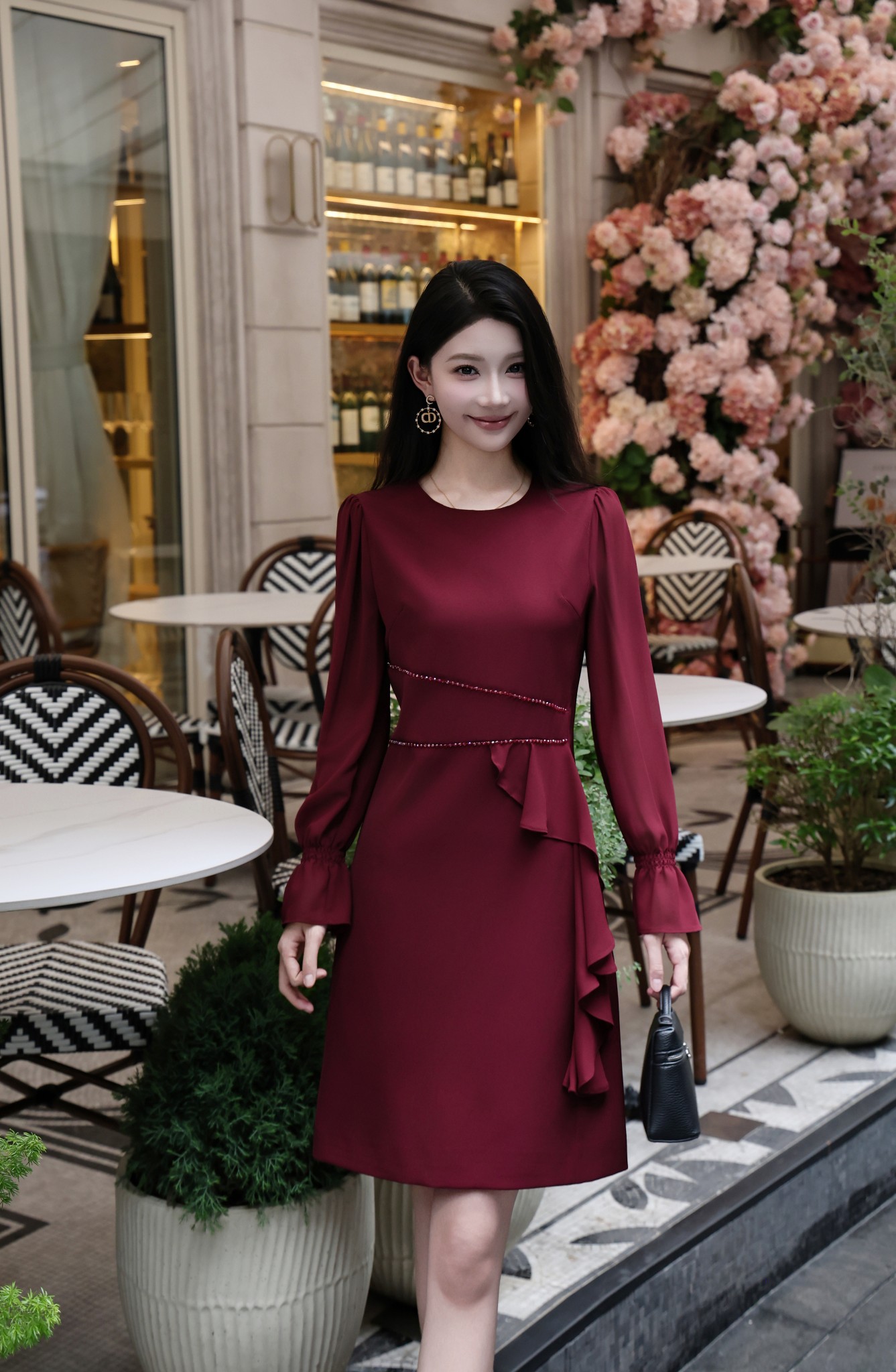 Elegant Chanel-Style Beaded Cocktail Dress with Ruffle Hem - Perfect for Parties 7 a1756610542279 6850