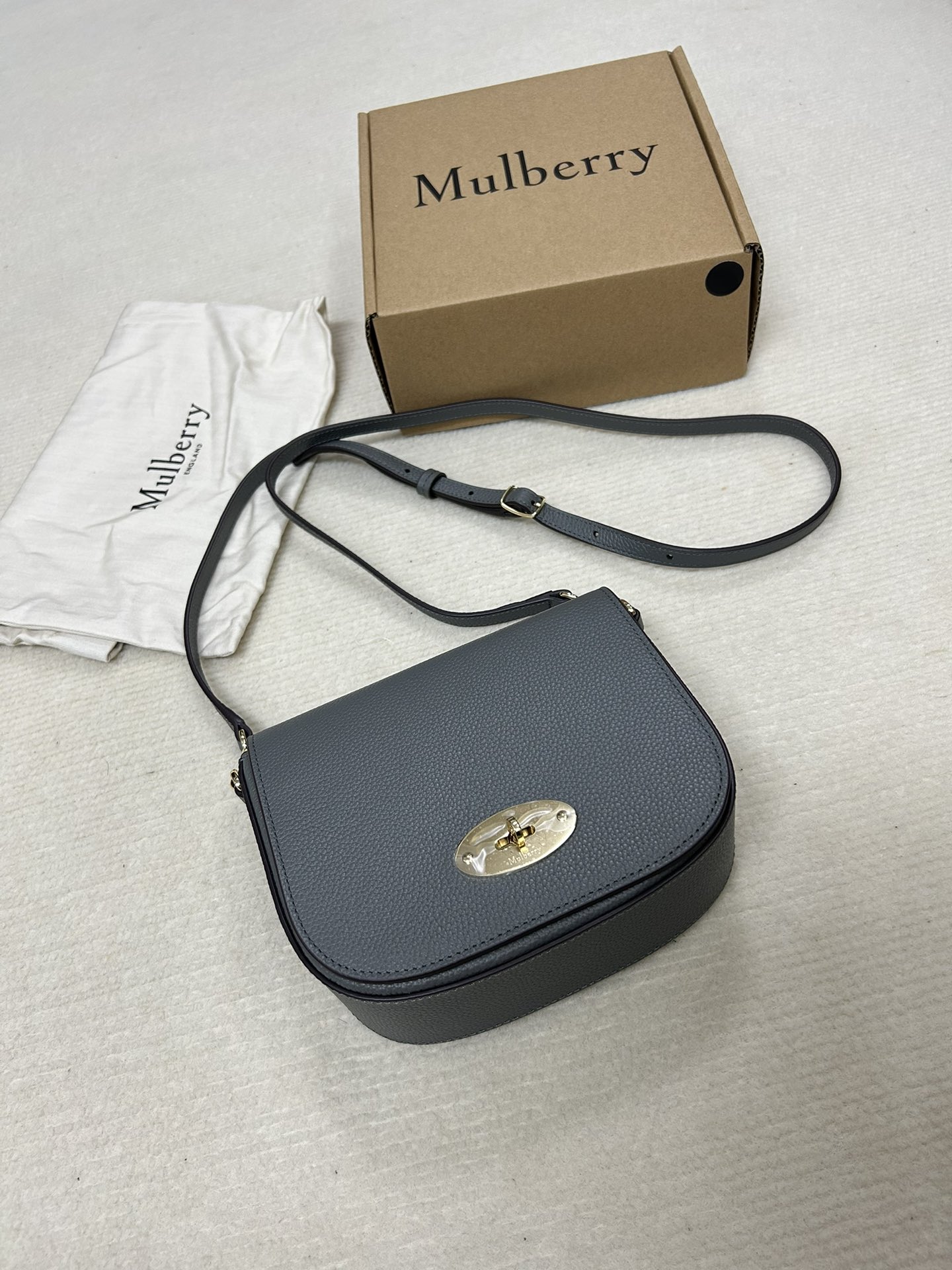 Mulberry rare model, gray small saddle bag