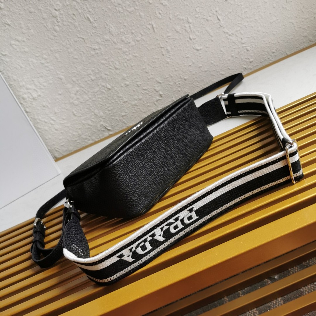 Prada 1BD314 Crossbody Bag with Interchangeable Straps, Leather, Black 5 a1741671817097 2524