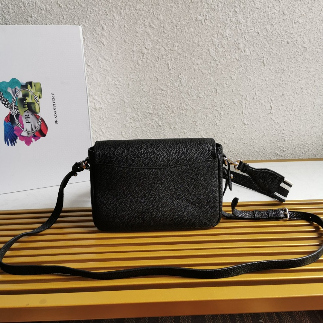 Prada 1BD314 Crossbody Bag with Interchangeable Straps, Leather, Black 6 a1741671817102 2208