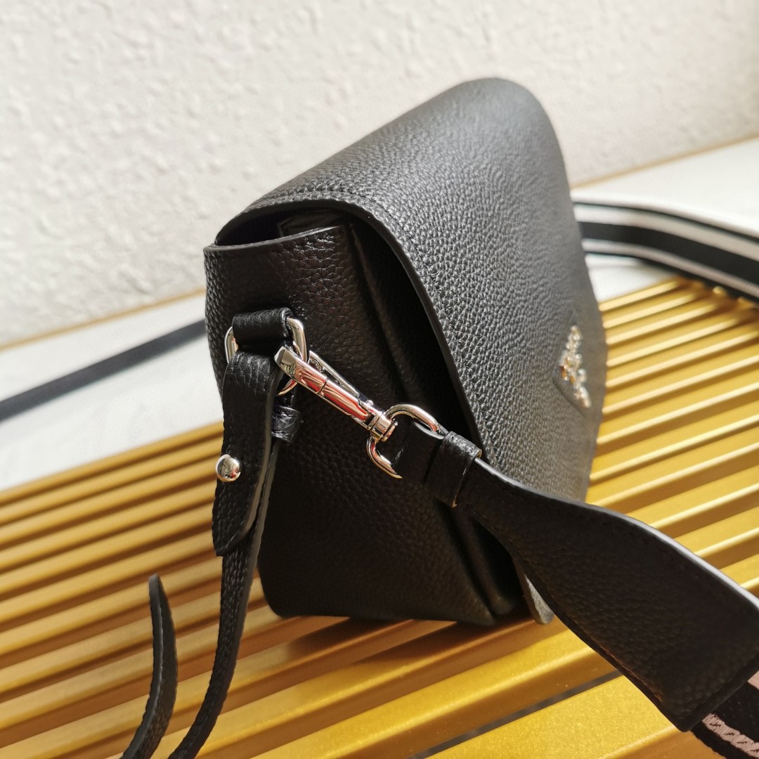 Prada 1BD314 Crossbody Bag with Interchangeable Straps, Leather, Black 8 a1741671823968 4563