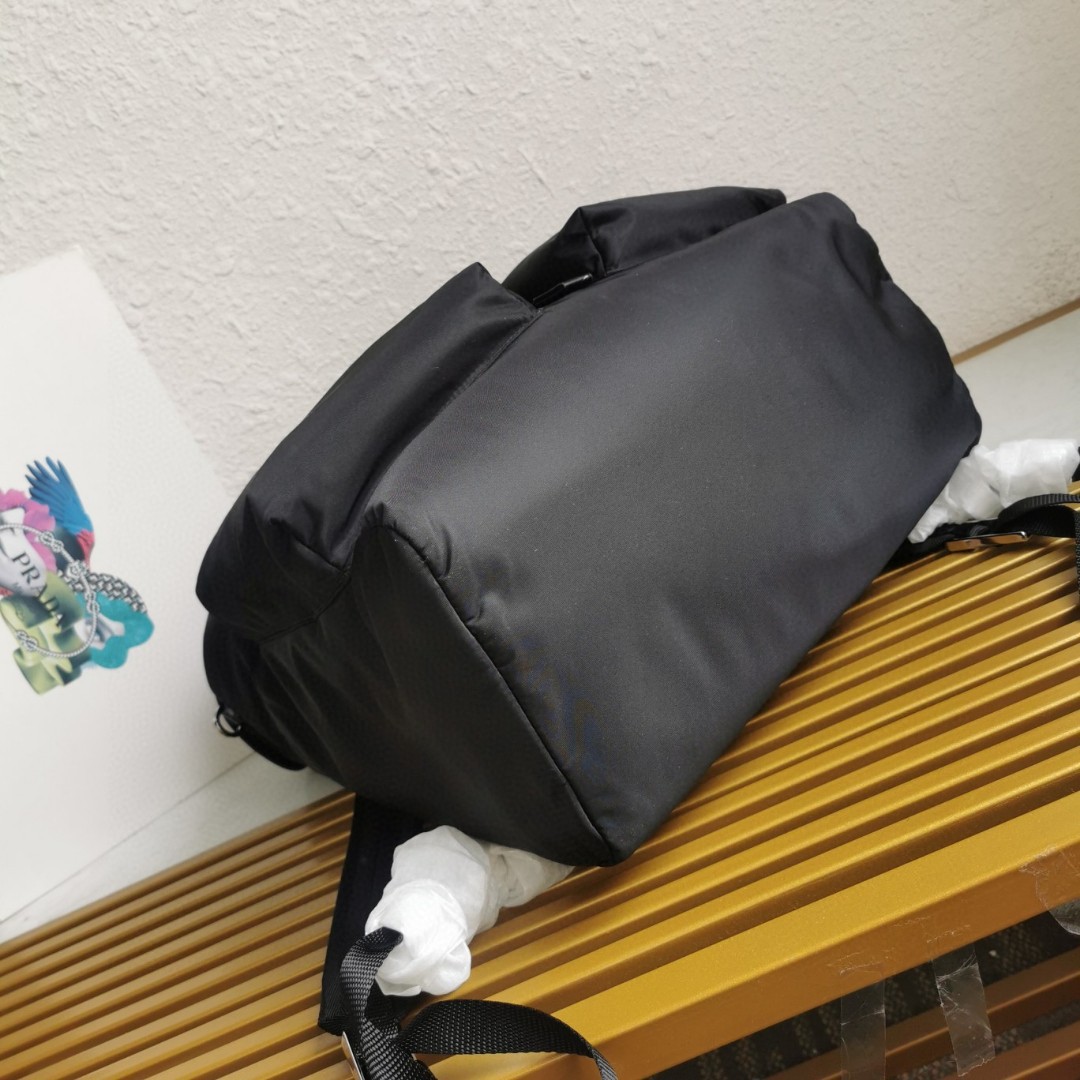 Prada 2VZ108 Black Nylon Backpack with Leather Trim - Versatile and Stylish 4 a1745990987574 5788