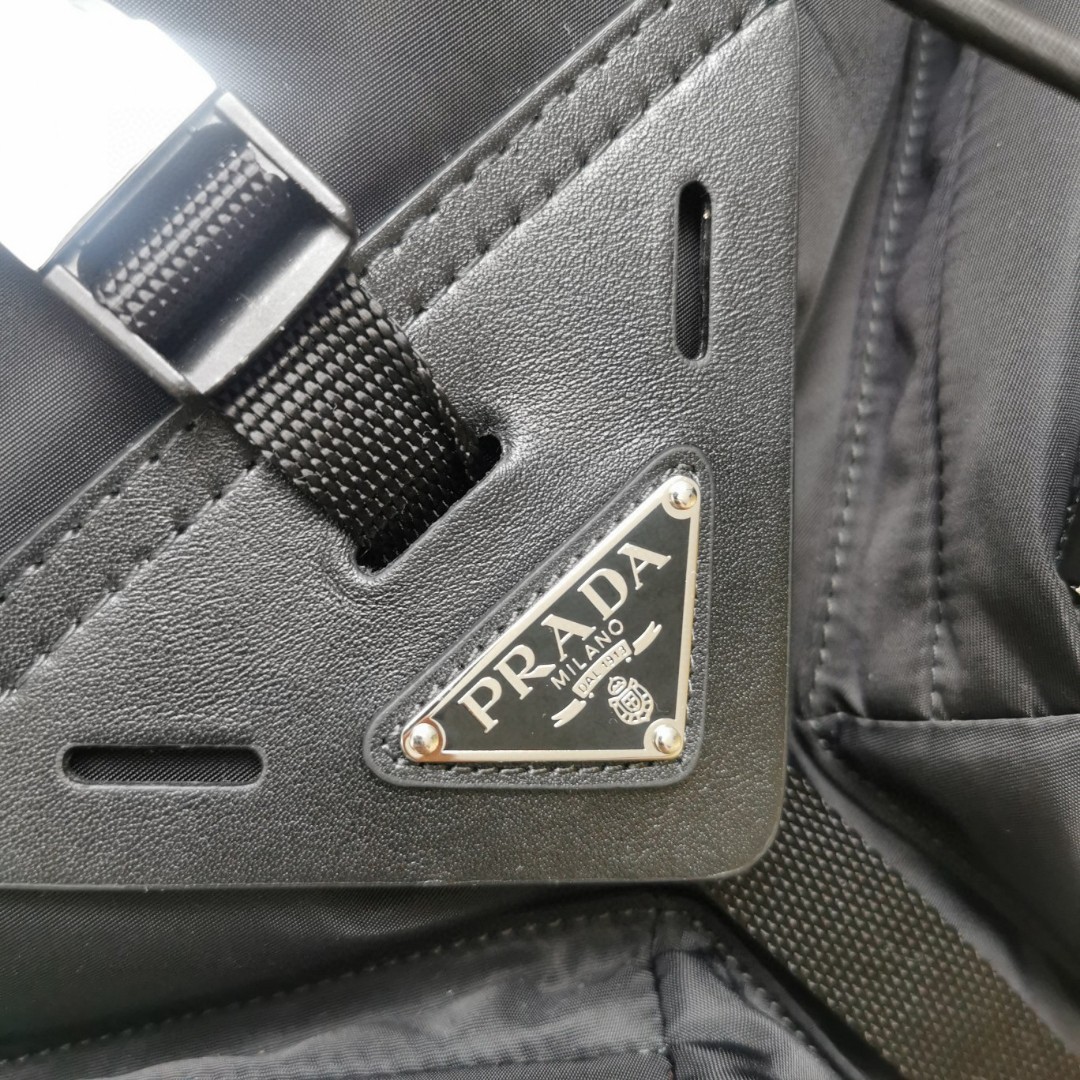 Prada 2VZ108 Black Nylon Backpack with Leather Trim - Versatile and Stylish 6 a1745990987577 1424