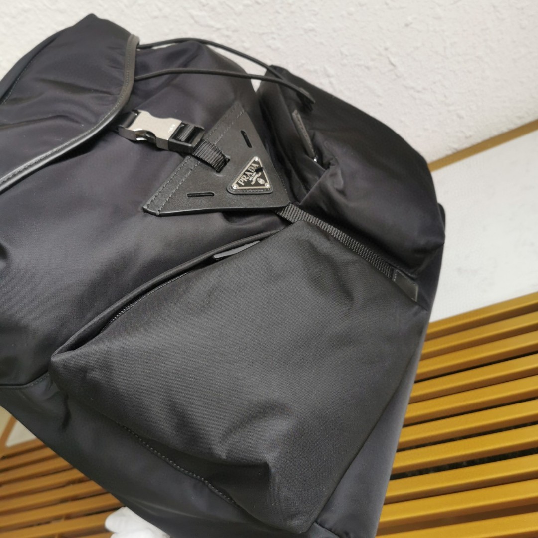 Prada 2VZ108 Black Nylon Backpack with Leather Trim - Versatile and Stylish 8 a1745990991544 4350