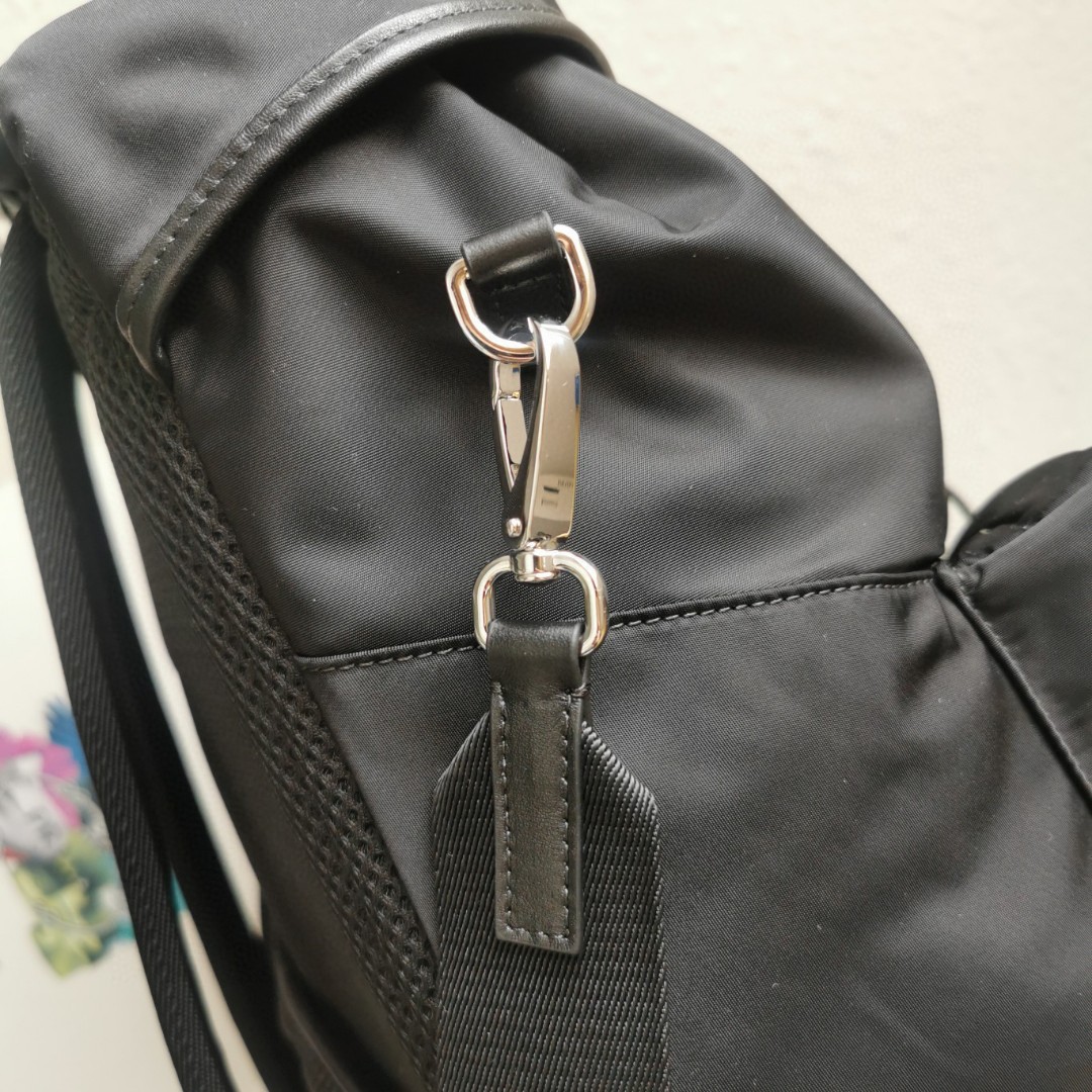 Prada 2VZ108 Black Nylon Backpack with Leather Trim - Versatile and Stylish 9 a1745990991549 6004