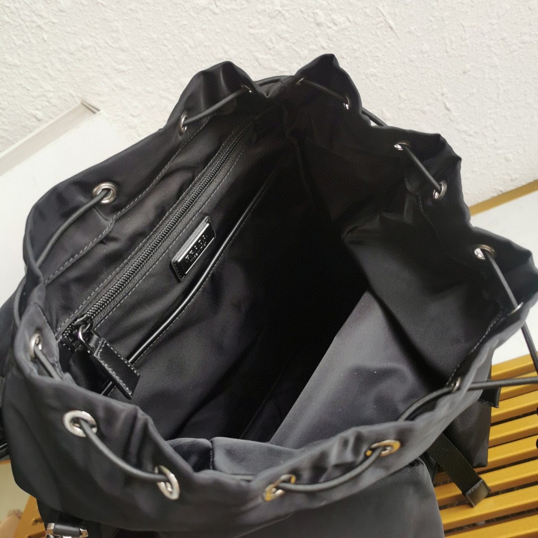 Prada 2VZ108 Black Nylon Backpack with Leather Trim - Versatile and Stylish 10 a1745990991552 3364