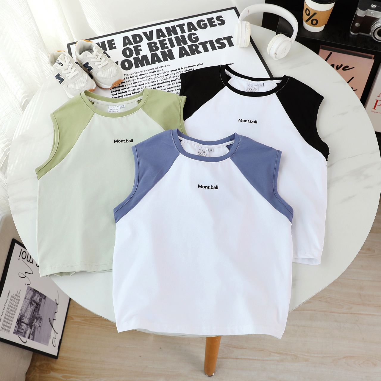 Venta rápida 69.9@ una pieza Camiseta sin mangas mont Tallas: 120-180 Colores: azul, verde, negro. Tejido: algodón de h…