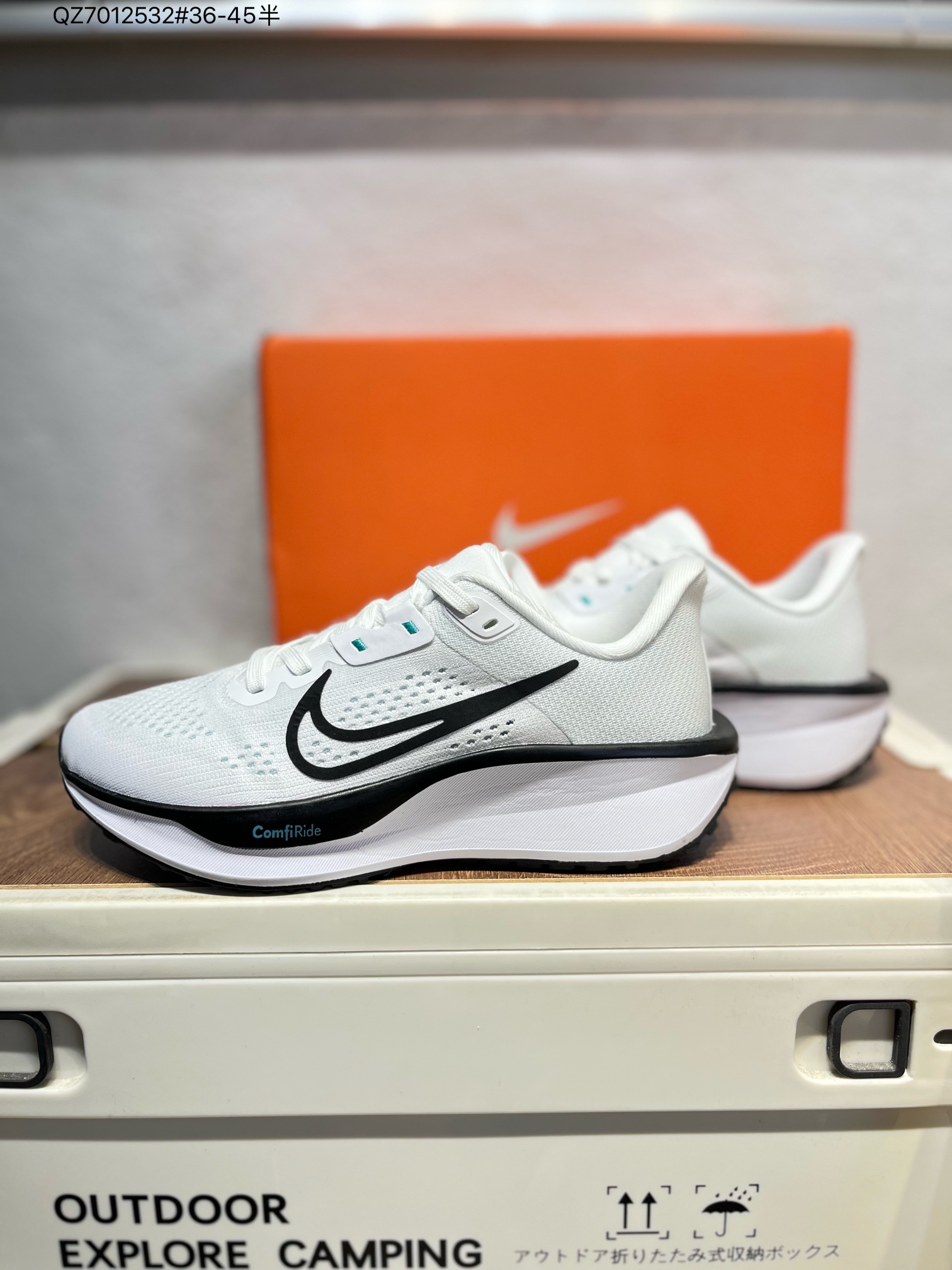 💰160
Nike Quest 6极速6代网面透气 时尚休闲跑步鞋 
简约高科技设计采用多层材料，为双足带来凉爽感受和稳固体验时尚鞋面搭配中足包覆设计，提供稳固贴合感。一层网眼布材质，在跑步期间为你带来轻盈透气性能。同时展现利落外观。加高叠层设计，为每一步带来柔软缓震性能。具备出色抓地力与耐穿着性。舒适感出众 
官方货号:FD6033 QZ7012532#36-45半