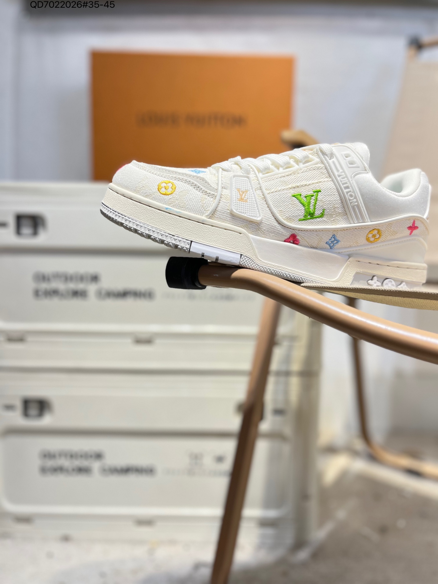 Louis Vuitton Trainer Sneakers White,Newest Colorways,Basketball Style Shoes