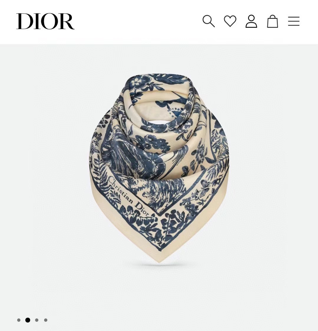 Dior️DiorIdylle图案印花黄金尺寸110*110上新色黑金这款方巾饰以DiorIdylle图