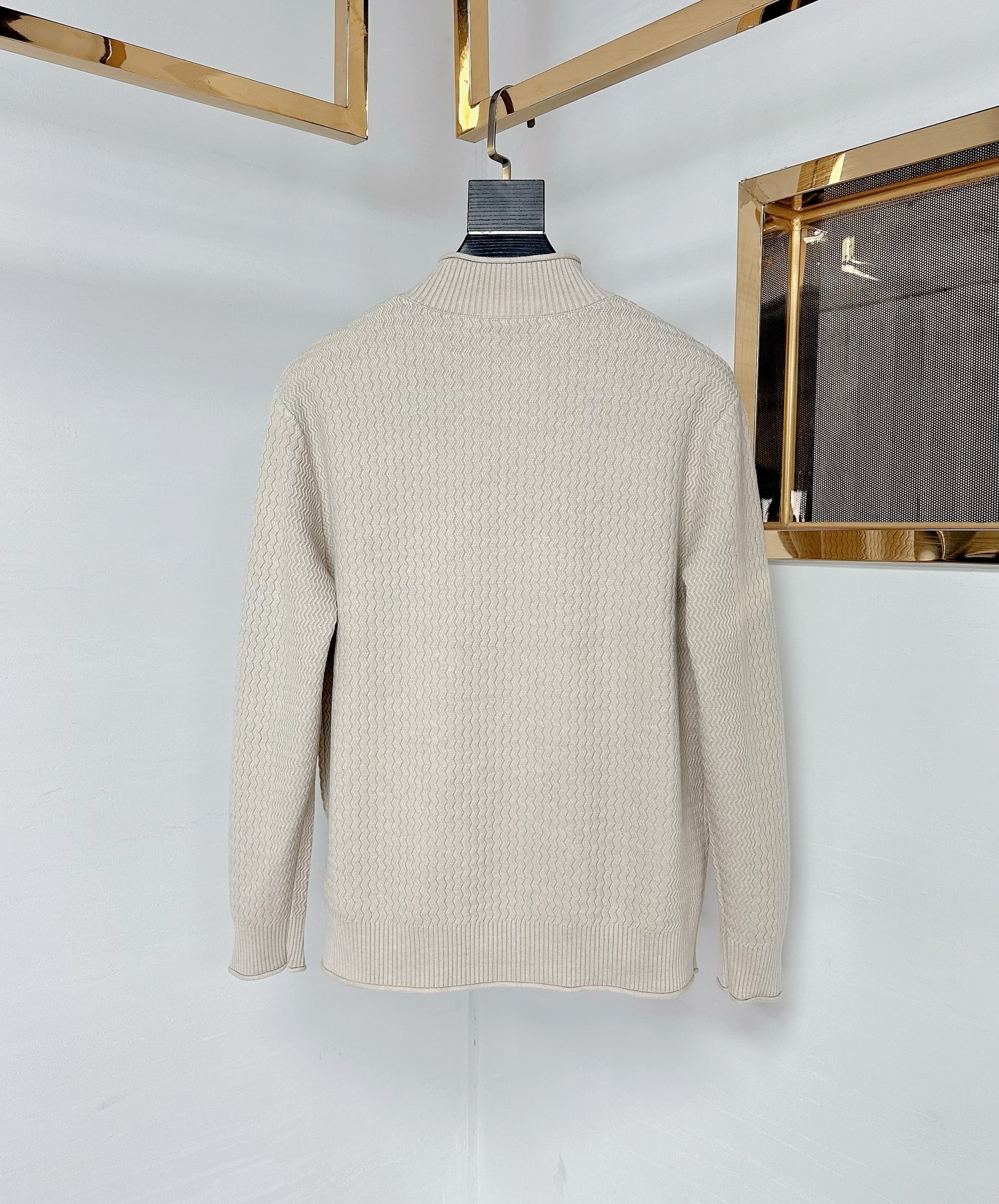 BBR 2025SS秋冬新款半开衫开衫毛衣，专柜同步发售，采用羊毛混纺针织衫毛衣，经典格子飞马刺绣log