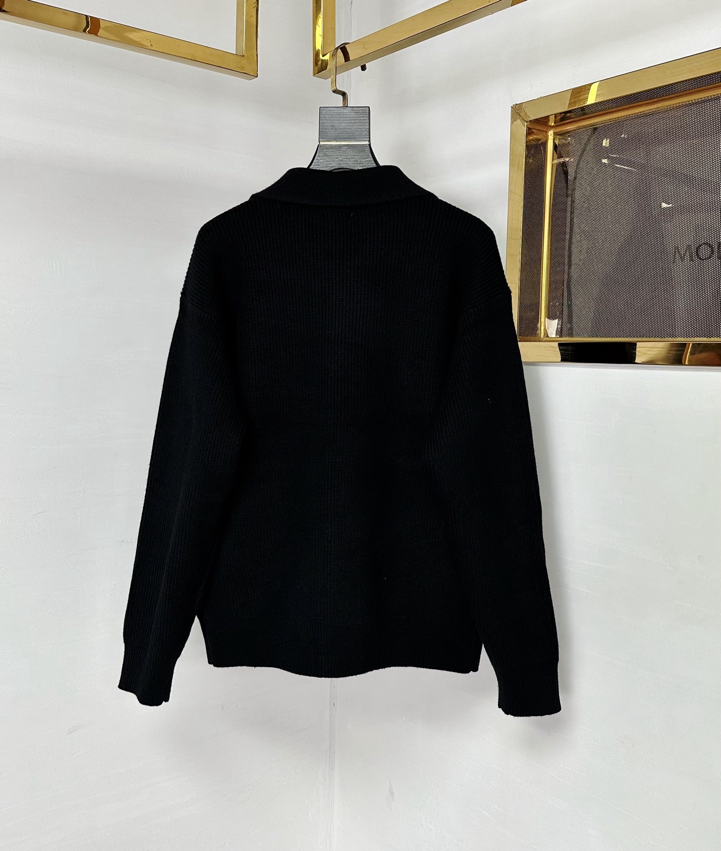 CH 2025Ss秋冬新款男女同款高克重针织开衫，配色标识条纹工艺设计！钩织标识条纹修饰，设计经典配色钩