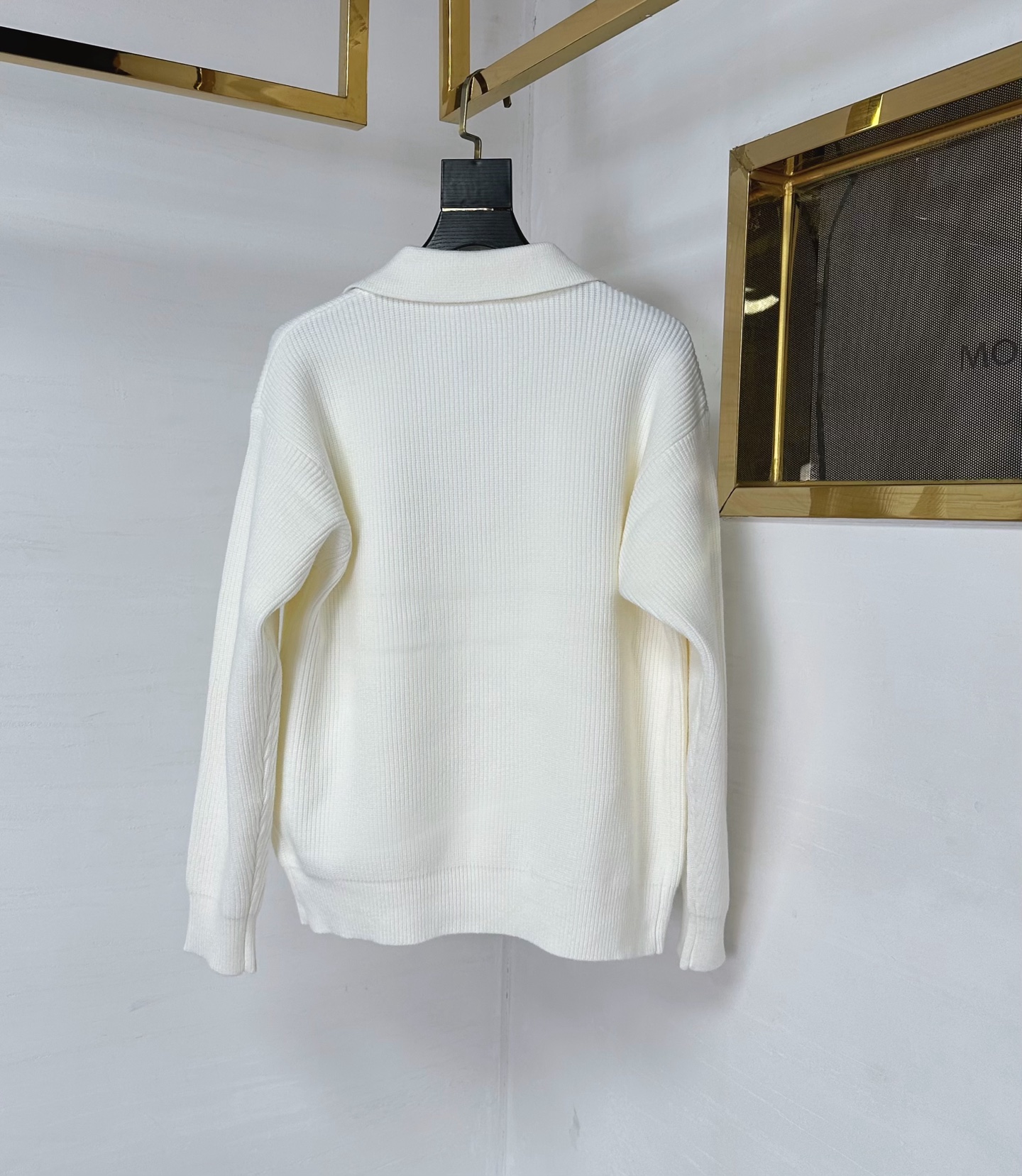 CH 2025Ss秋冬新款男女同款高克重针织开衫，配色标识条纹工艺设计！钩织标识条纹修饰，设计经典配色钩