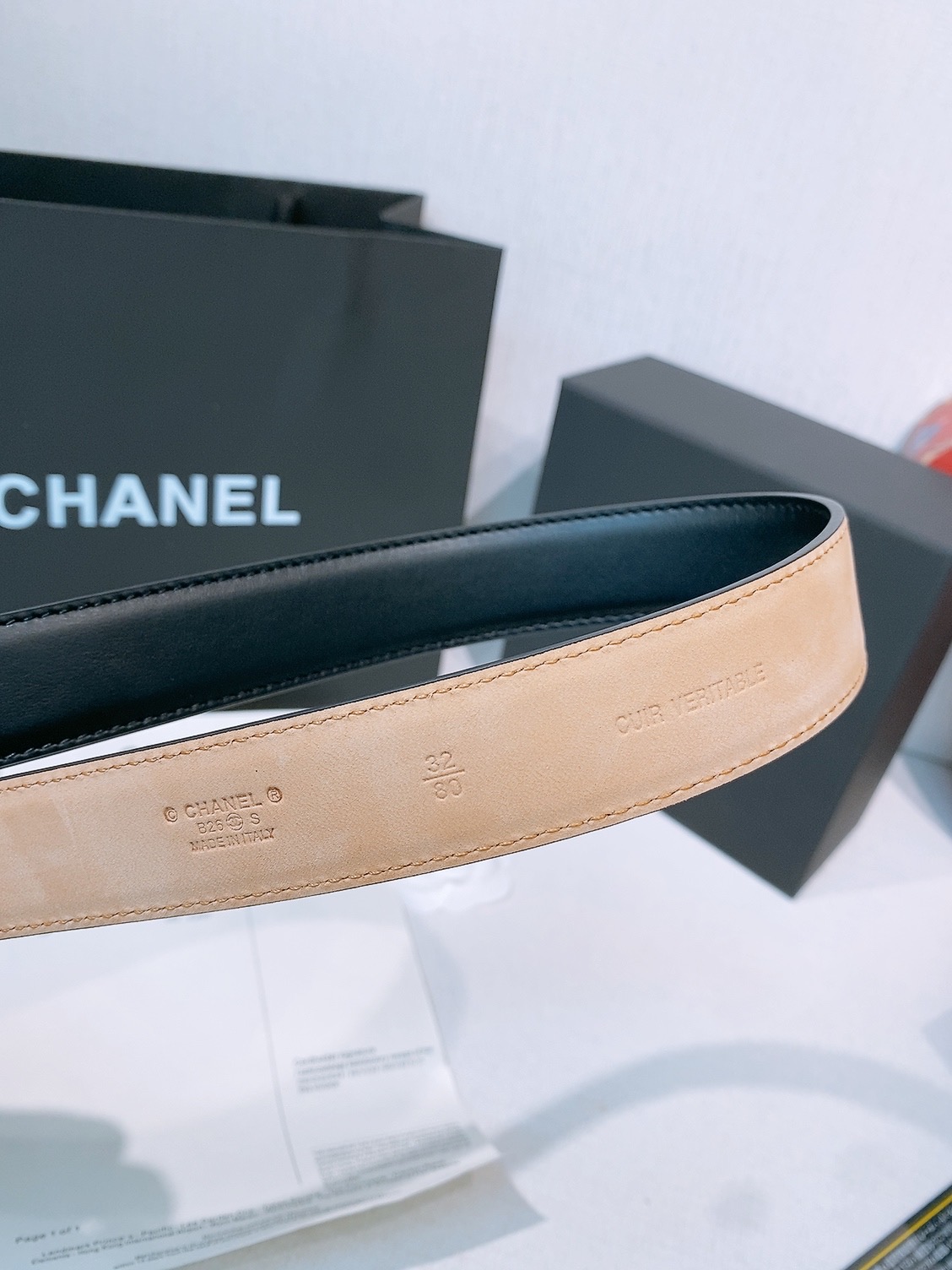 Chanel 宽度：𝟯 𝟬𝗰𝗺 香奈儿 CHANEL « 配全套 原包装 » 𝟐𝟔新款认图最新钢印 进口 小牛皮鳄鱼纹/+纯铜扣 开模对版正货钢印 细节完美一致