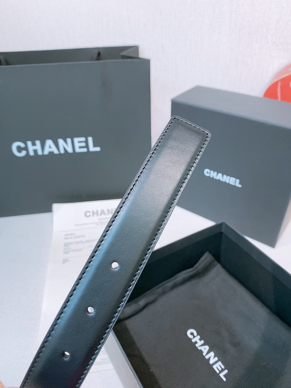 Chanel 宽度：𝟯 𝟬𝗰𝗺 香奈儿 CHANEL « 配全套 原包装 » 𝟐𝟔新款认图最新钢印 进口 小牛皮+纯铜扣 开模对版正货钢印 细节完美一致