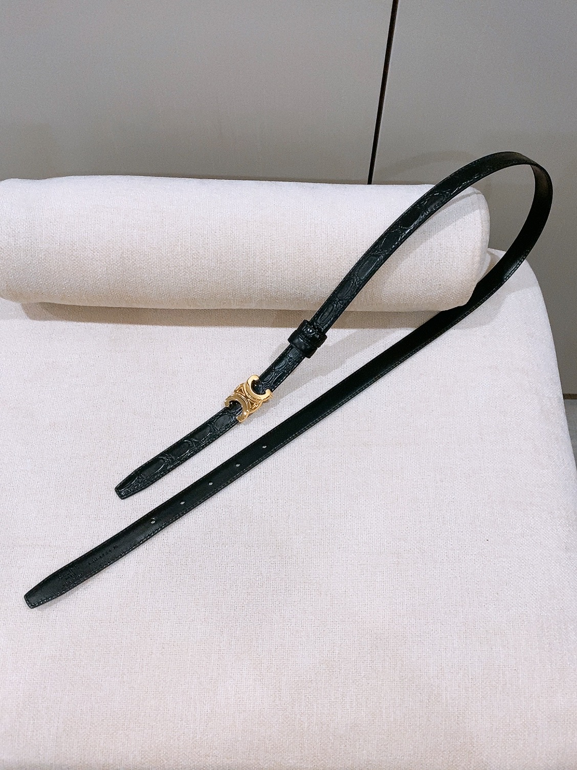 Celine双面窄版腰带  （1.8cm) 凯旋门