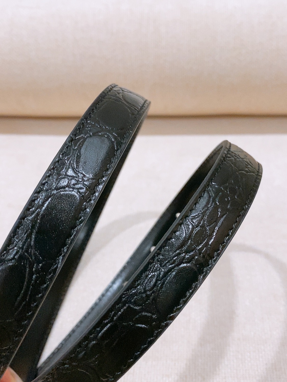 Celine双面窄版腰带  （1.8cm) 凯旋门