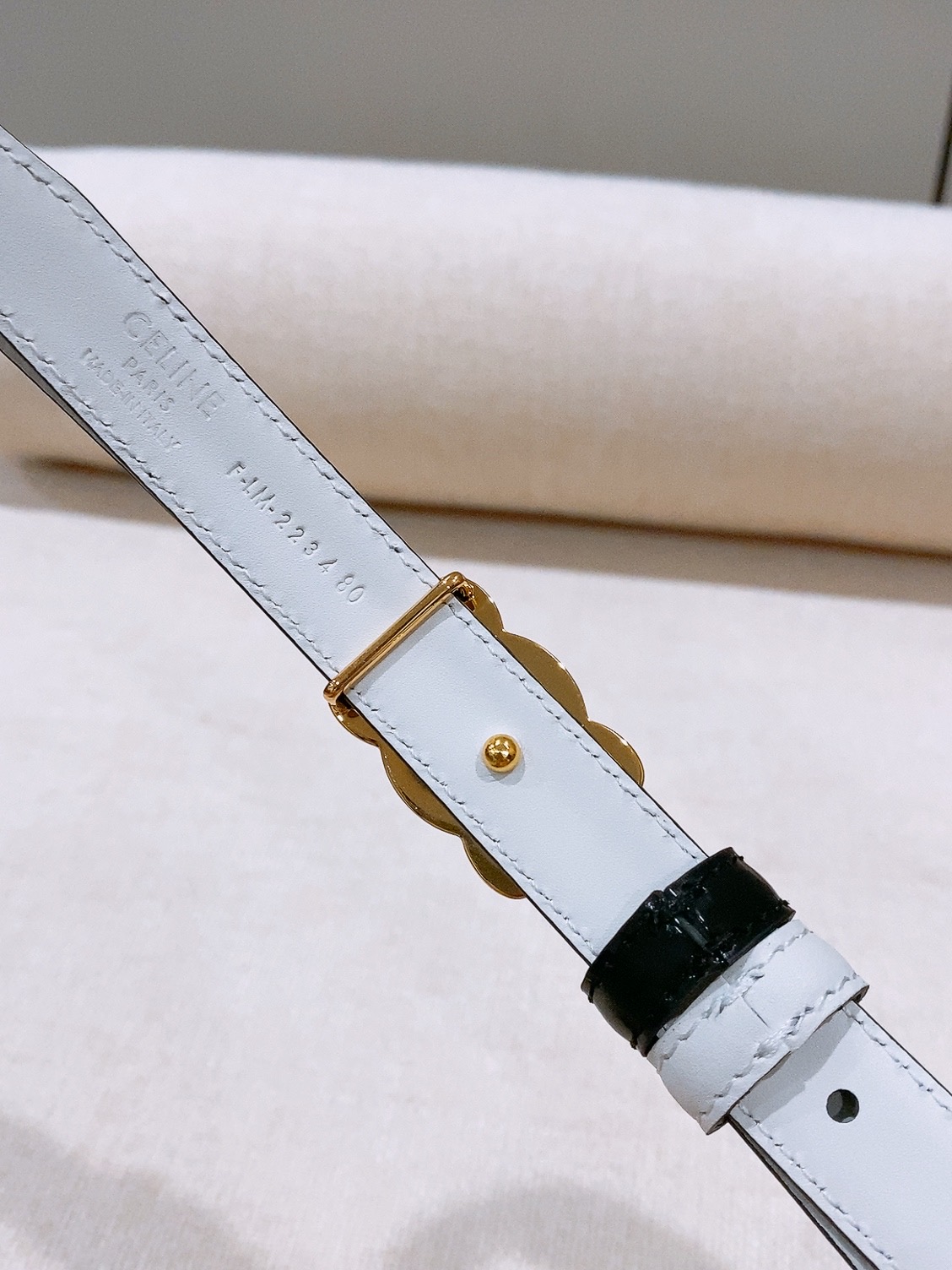 Celine双面窄版腰带  （1.8cm) 凯旋门
