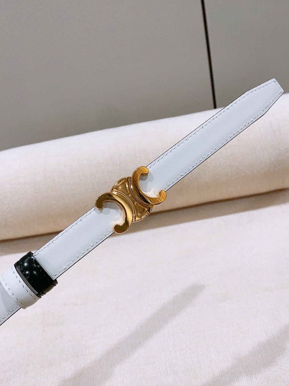 Celine双面窄版腰带  （1.8cm) 凯旋门