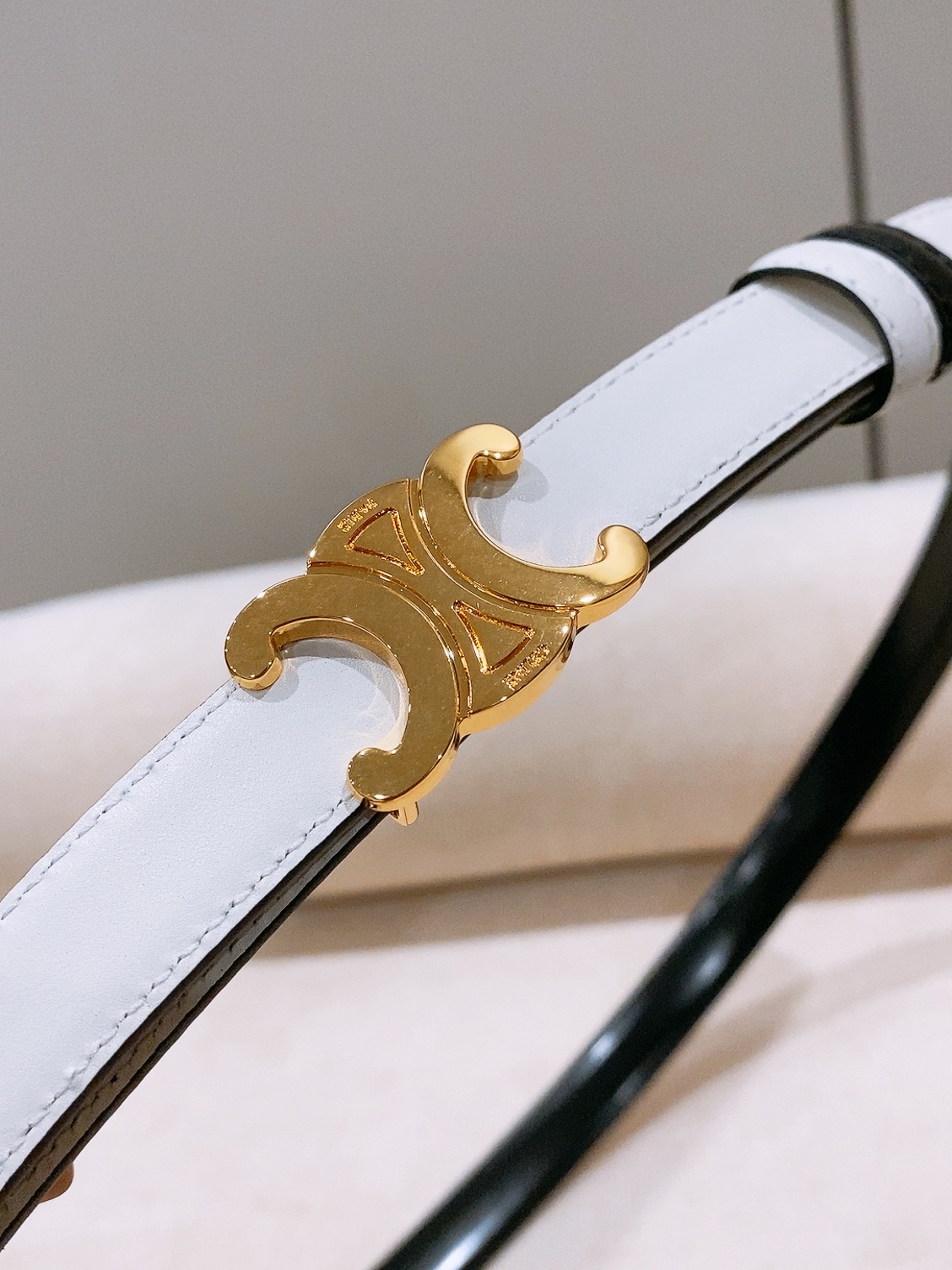 Celine双面窄版腰带  （1.8cm) 凯旋门