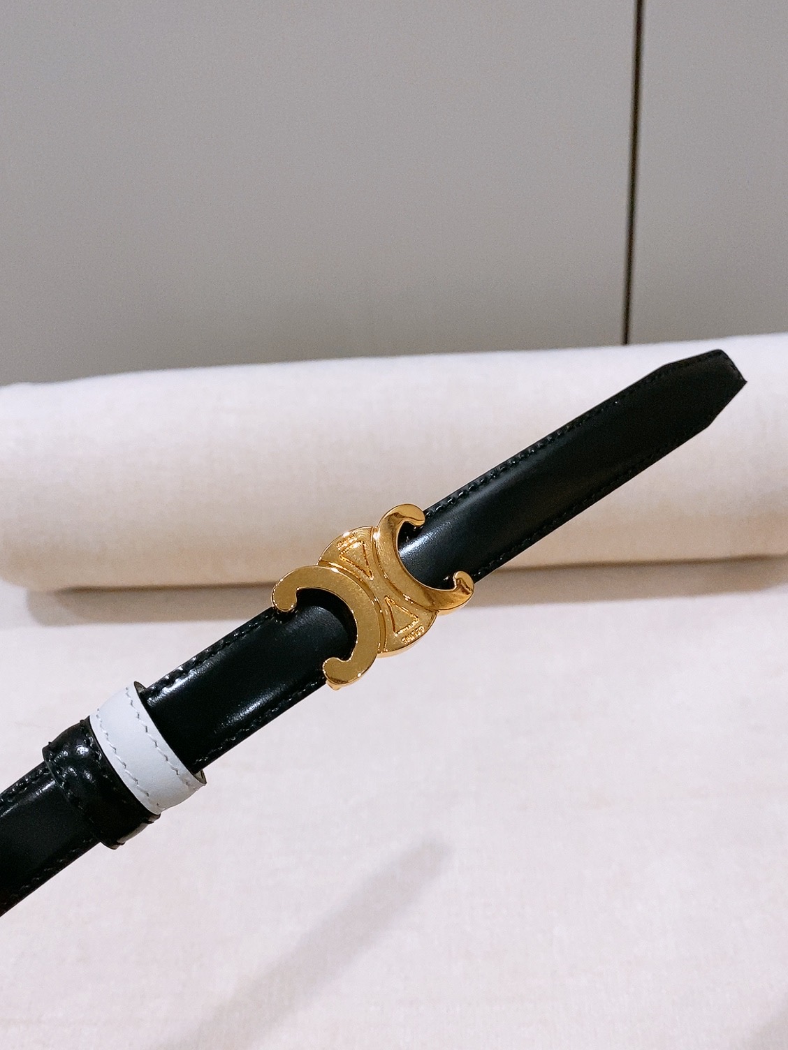 Celine双面窄版腰带  （1.8cm) 凯旋门