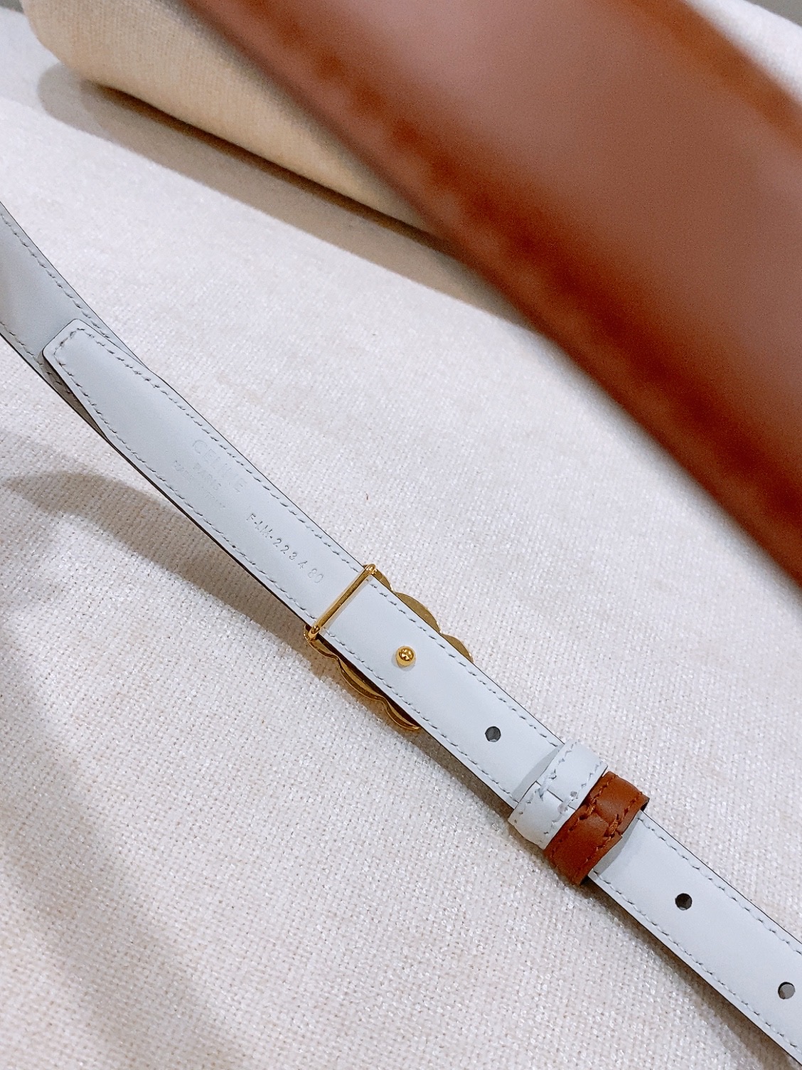 Celine双面窄版腰带  （1.8cm) 凯旋门