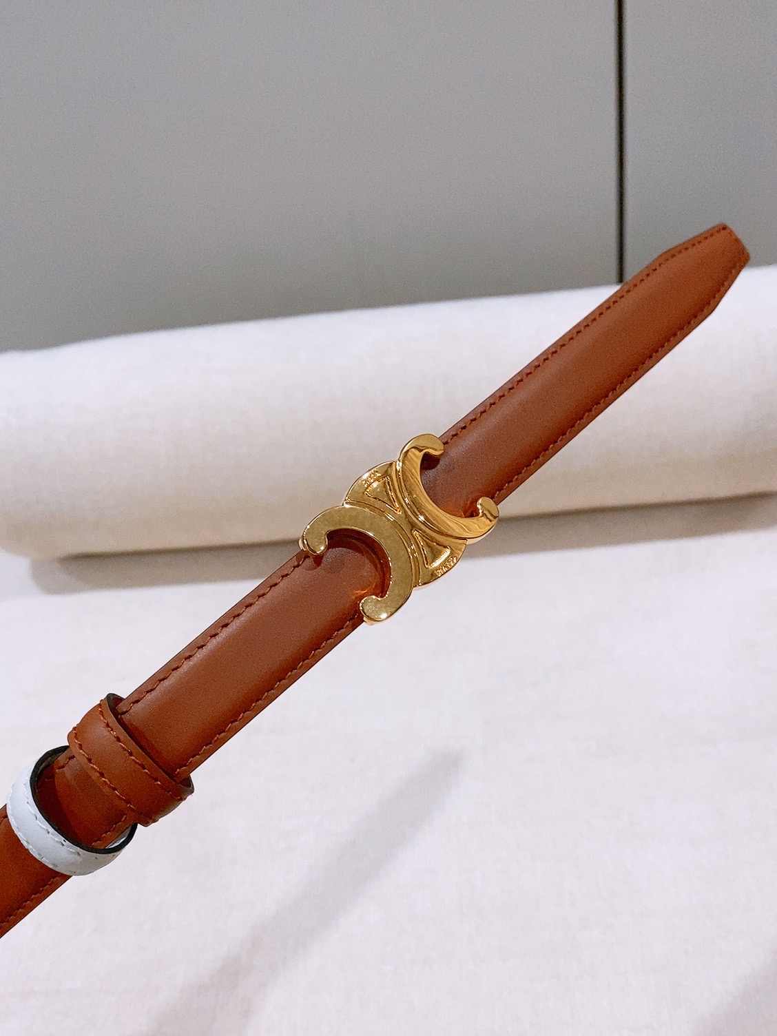 Celine双面窄版腰带  （1.8cm) 凯旋门