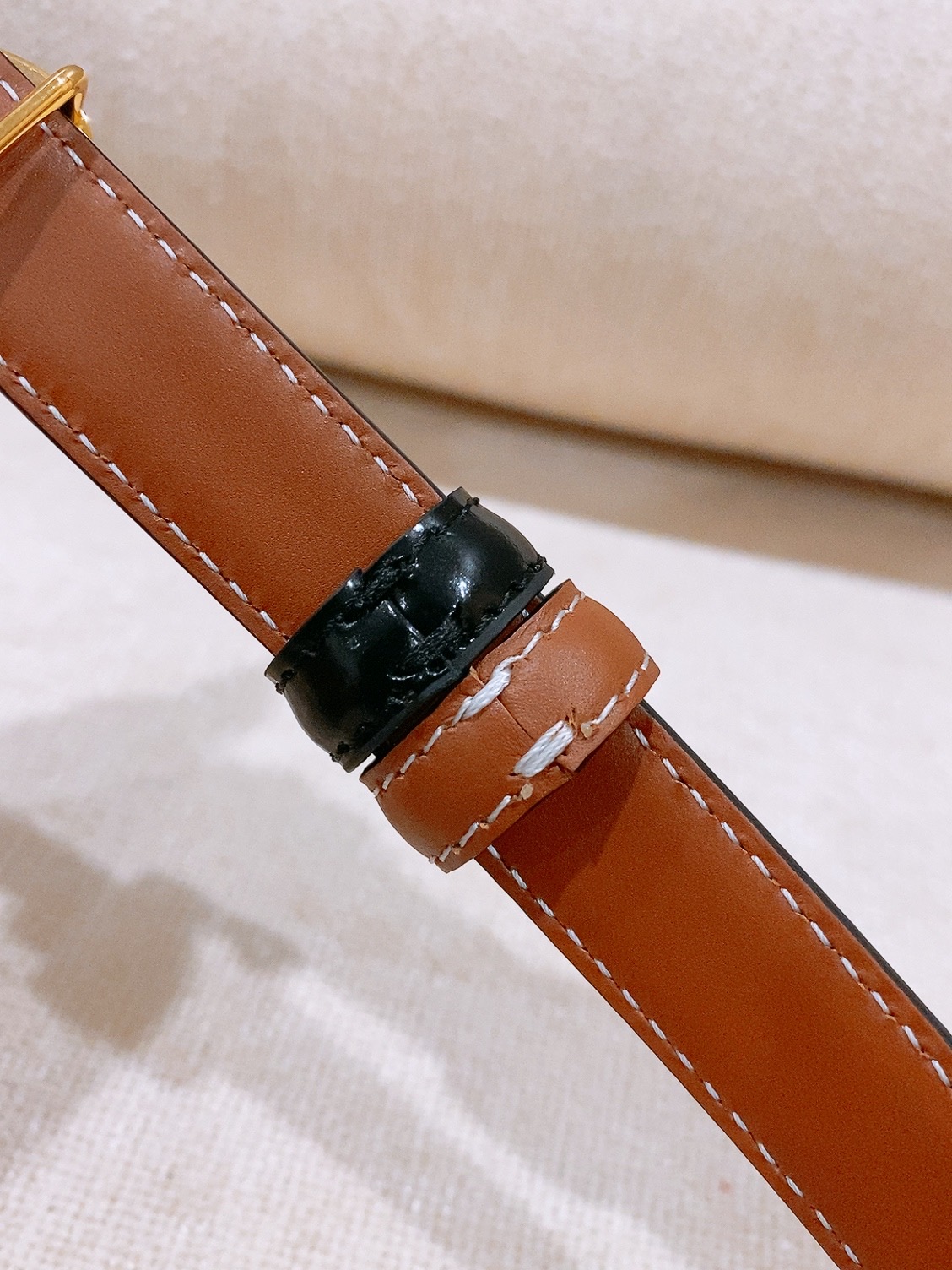 Celine双面窄版腰带  （1.8cm) 凯旋门
