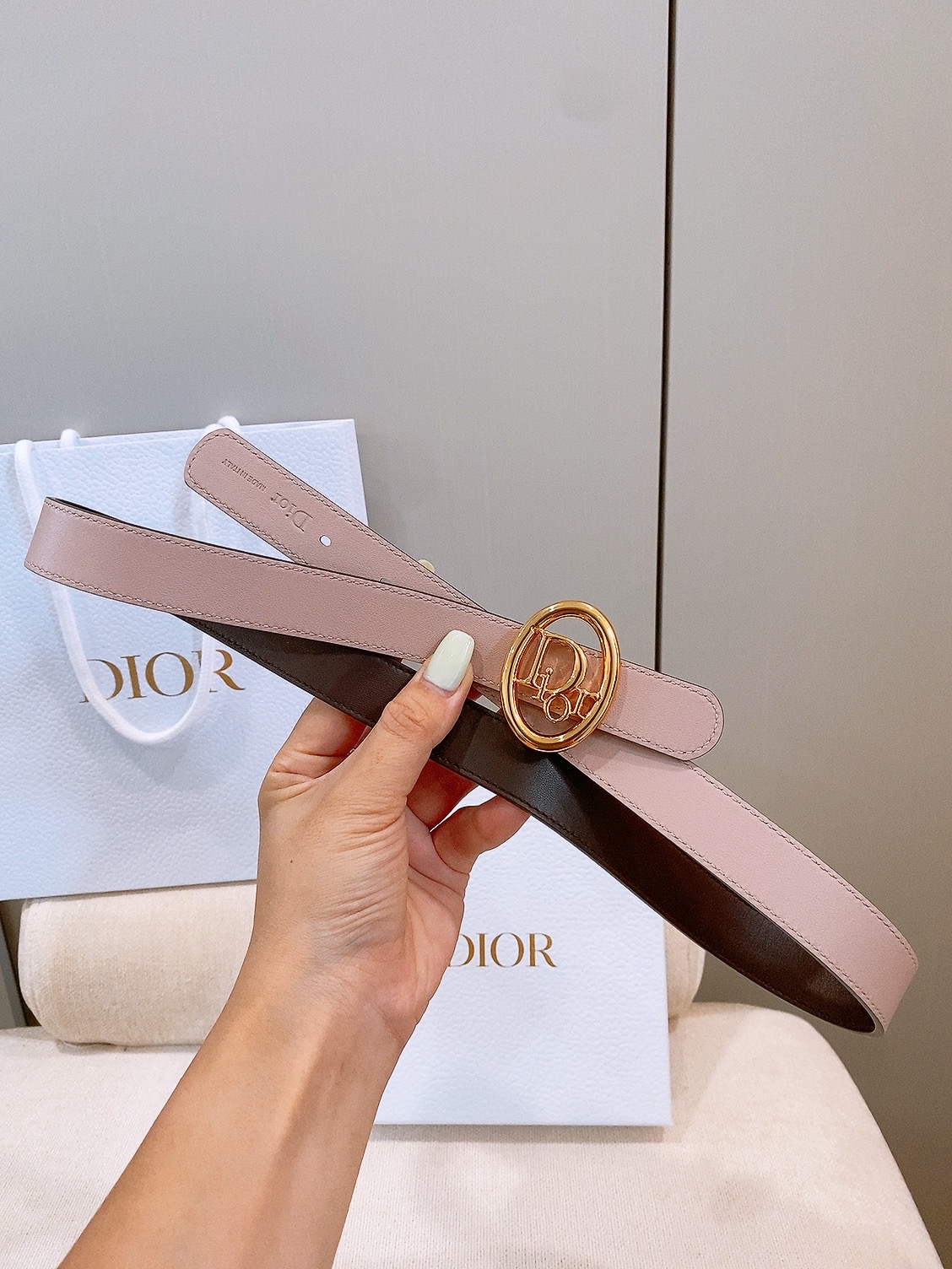 -迪家✨ Montaigne Belt 25mm 进口小牛皮腰带(经典亮面CD搭扣款) 甄选小牛皮打造,侧边手工编织工艺 -迪家✨ Montaigne Belt 25mm 进口小牛皮腰带(经典亮面CD搭扣款) 甄选小牛皮打造,侧边手工编织工艺