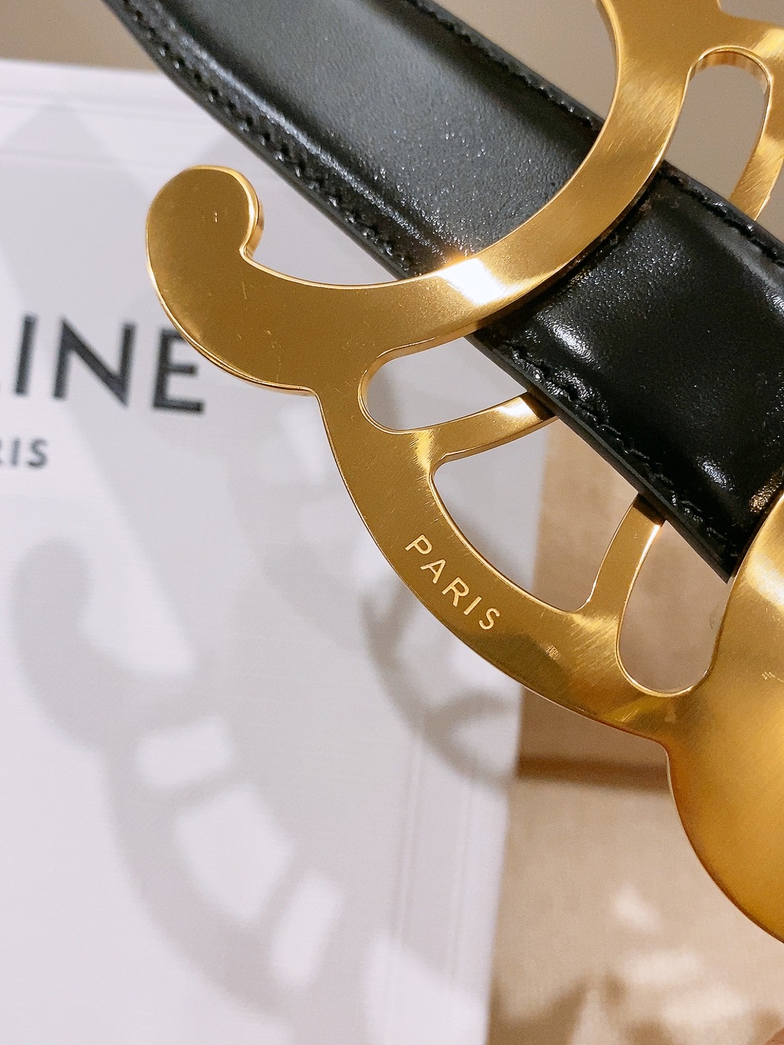 -Celine 中号25毫米 TRIOMPHE CORE BELT 25MM IN TAURILLON LEATHER -Celine 中号25毫米 TRIOMPHE CORE BELT 25MM IN TAURILLON LEATHER