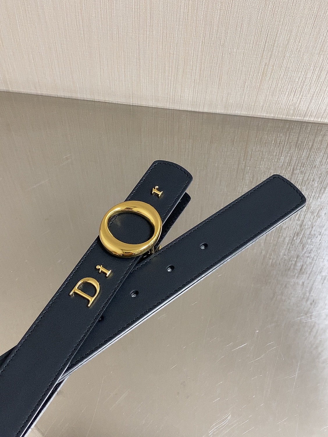 My Dior Belt Black Smooth Calfskin, 30 MM 双面进口细腻小牛皮打造,黄铜金属五金 My Dior Belt Black Smooth Calfskin, 30 MM 双面进口细腻小牛皮打造,黄铜金属五金