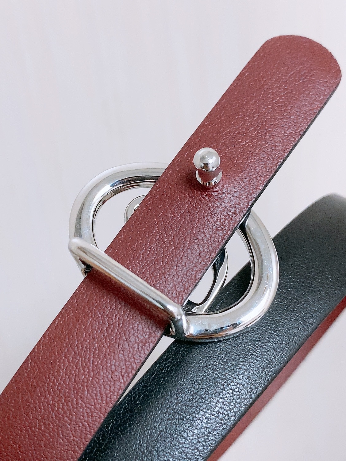 双面dior腰带 椭圆形扣子. 字母精致的镶有水钻 Reversible Dior Oblique Belt 进口光滑小