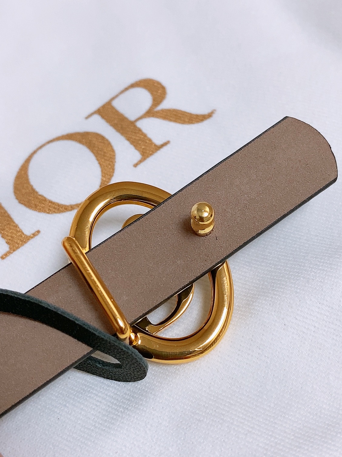 双面dior腰带 椭圆形扣子. 字母精致的镶有水钻 Reversible Dior Oblique Belt 进口光滑小