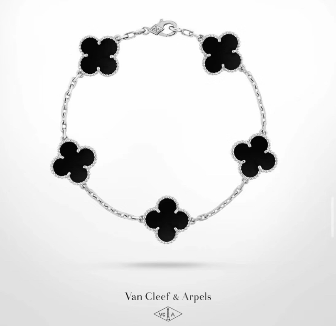 NO:635551,Platinum and black five-flowered, high-end Cartier jewelry that can only be customized by vi19860909vi才能定制的白金黑五花,,卡迪亚高端饰品,Jewelry