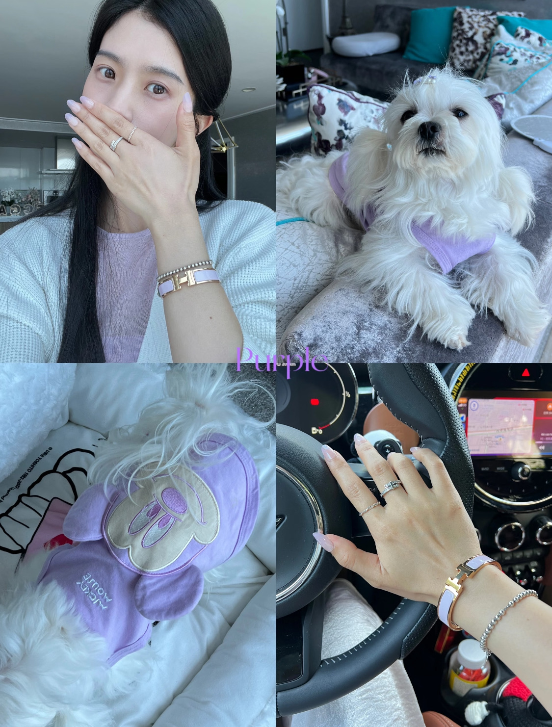 NO:634417,H letter enamel bracelet wearing picture reference, bracelet, Cartier high-end jewelry19860909H字母珐琅手镯佩戴图参考,,bracelet,卡迪亚高端饰品,Jewelry