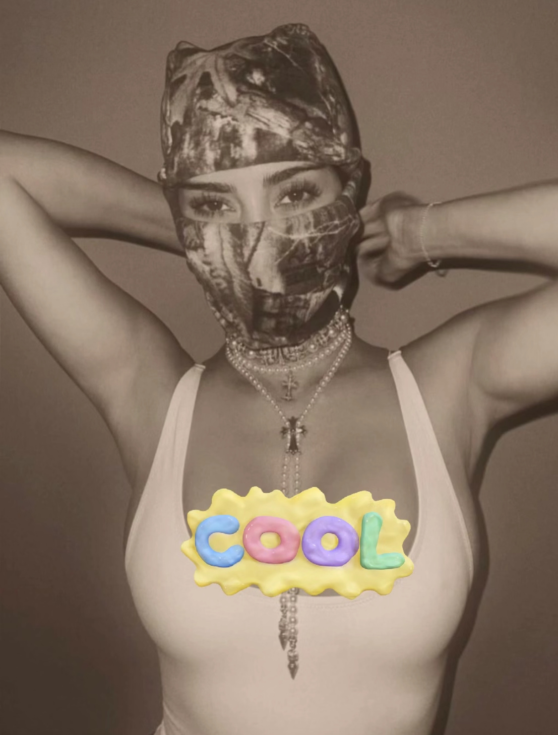 NO:635712,Kim Kardashian and Wilber Pan's same Chrome heart pearl sweater chain, chrome hearts, sweaters, Cardia high-end jewelry19860909金卡戴珊、潘玮柏同款克罗心珍珠毛衣链,,chrome hearts,sweaters,卡迪亚高端饰品,Jewelry